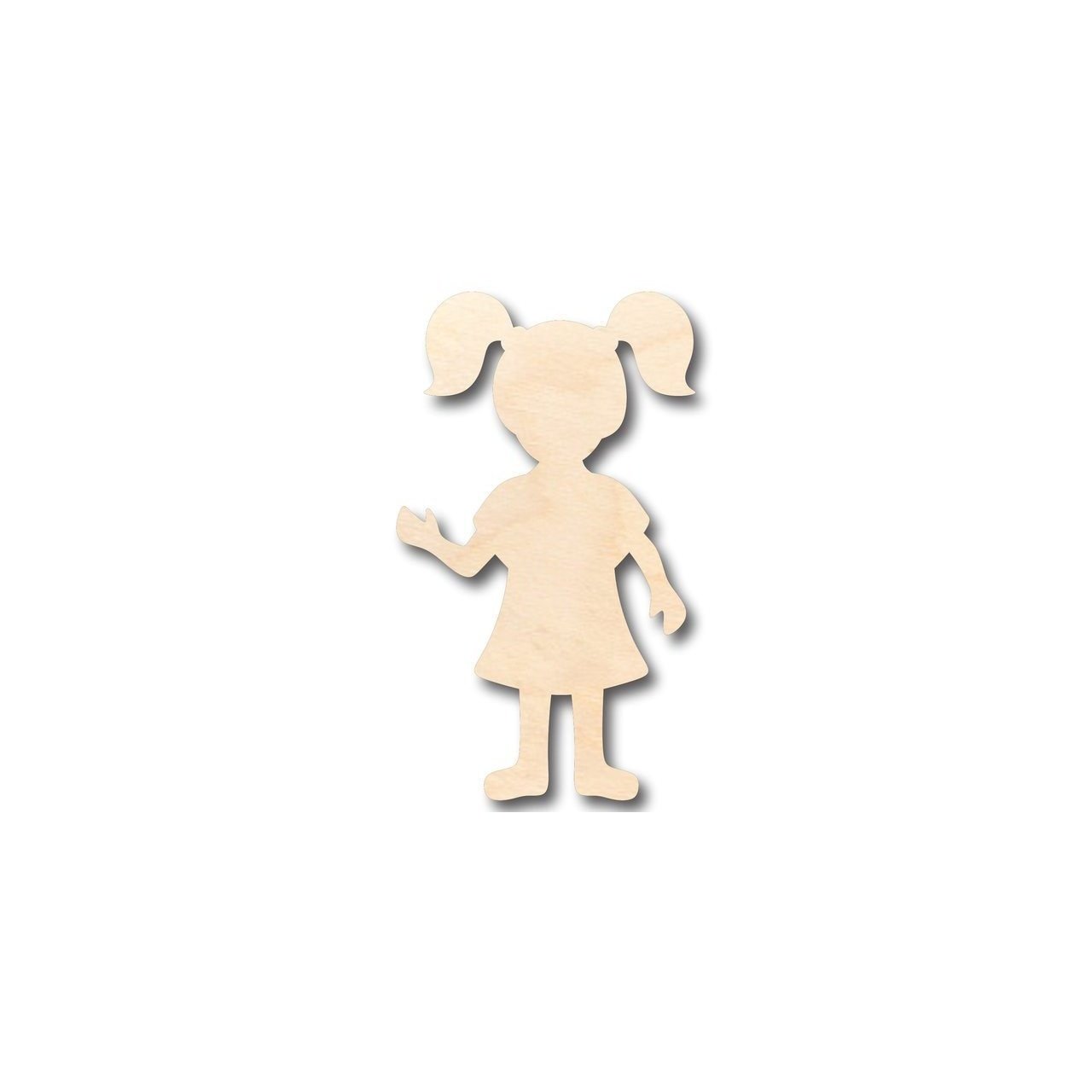 DIY Unfinished Wood Girl Shape for Kids - Up to 46 Designs