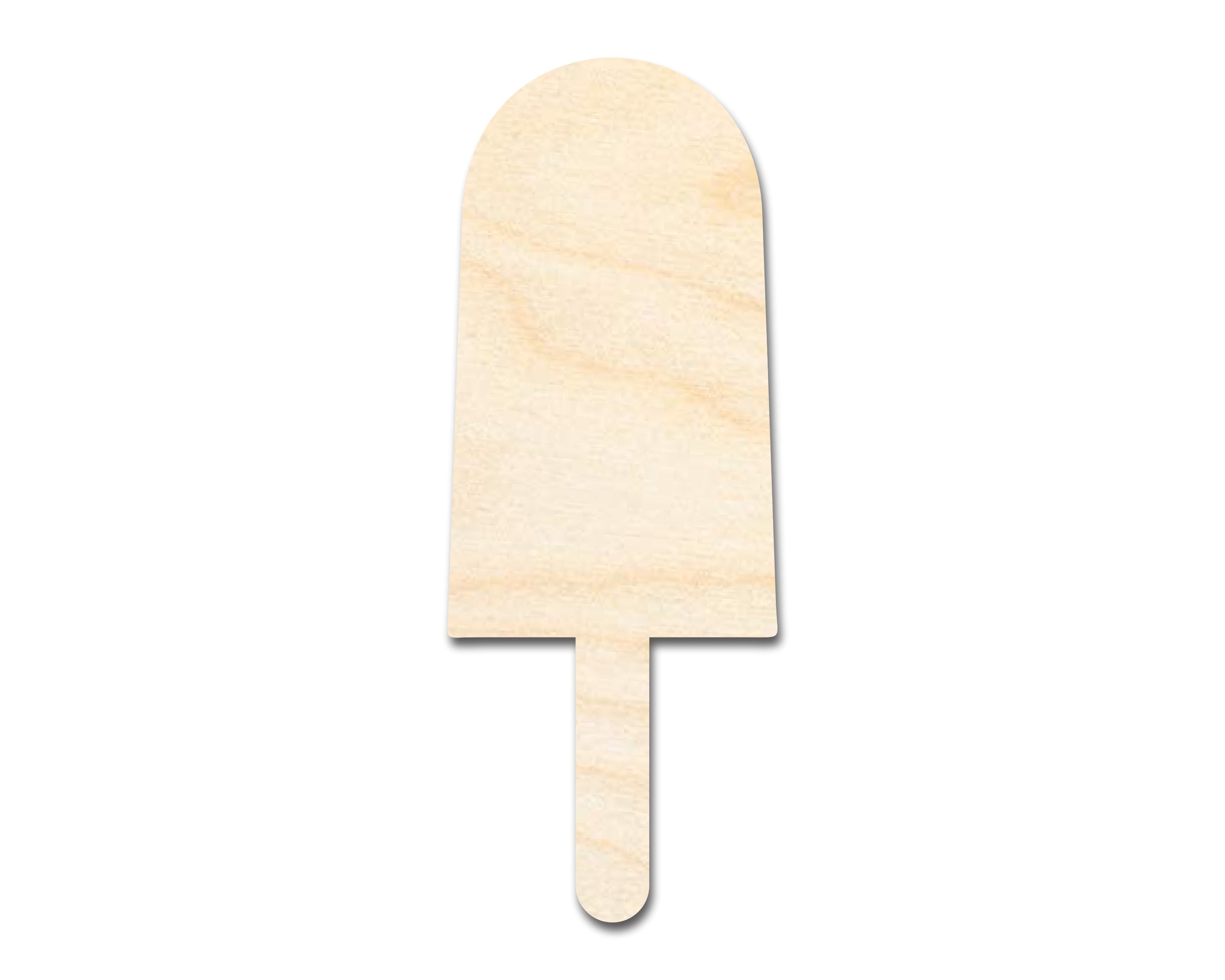 High - Quality Unfinished Wood Summer Popsicle - Shaped DIY Craft Cutout in the Bigger Better Collection