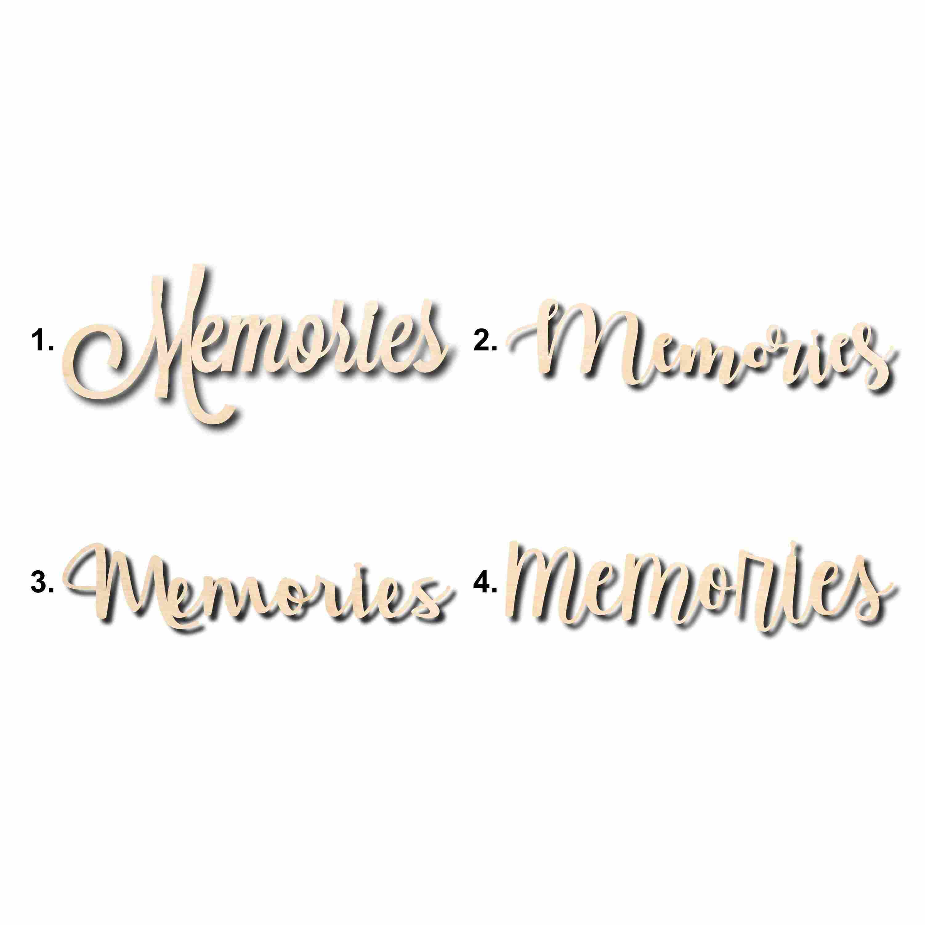 DIY Unfinished Wood Cutout Memories Sign for Home Decor Crafting