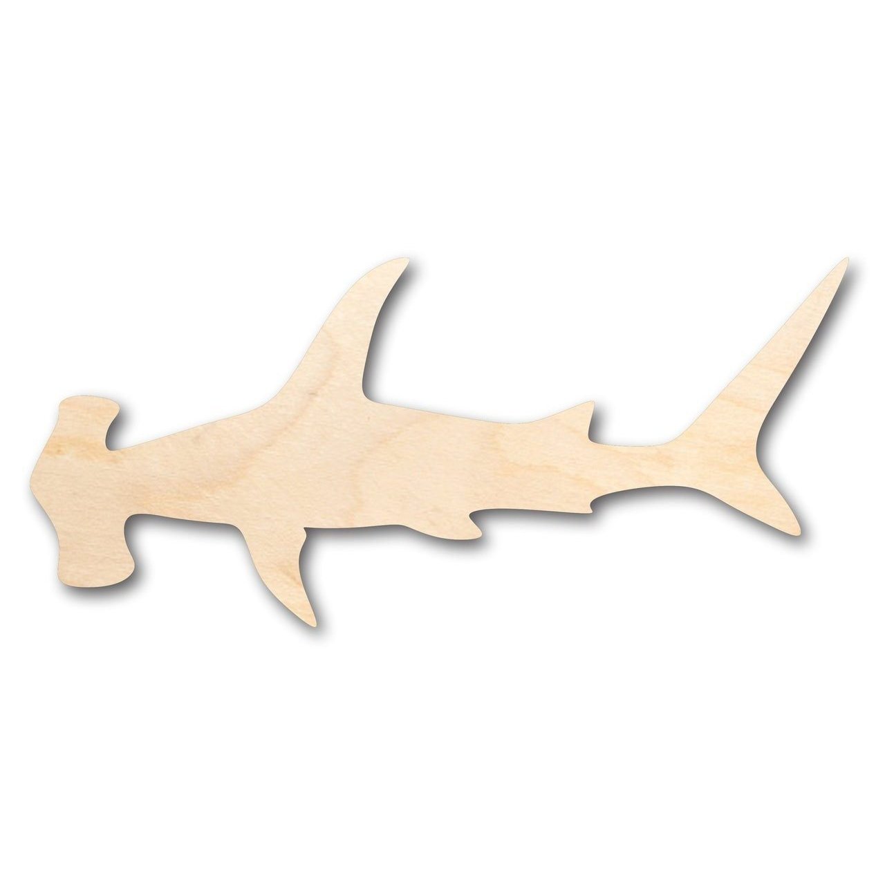 DIY Unfinished Ocean-themed Wood Hammerhead Shape up to 46 Inches