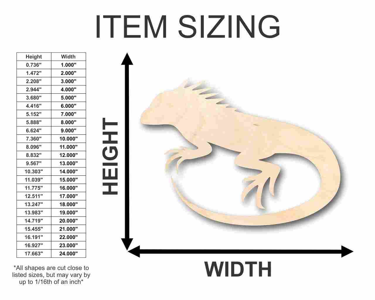 DIY Unfinished Wood Iguana Shape for Reptile - Animal Crafts (up to 46)