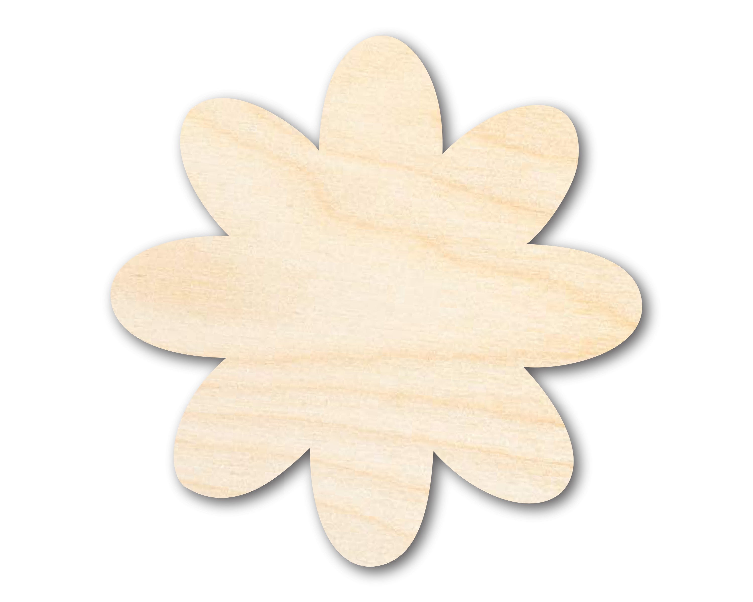 Unfinished DIY Wood Country Craft in Flower Shape - Up to 46 Pieces Available