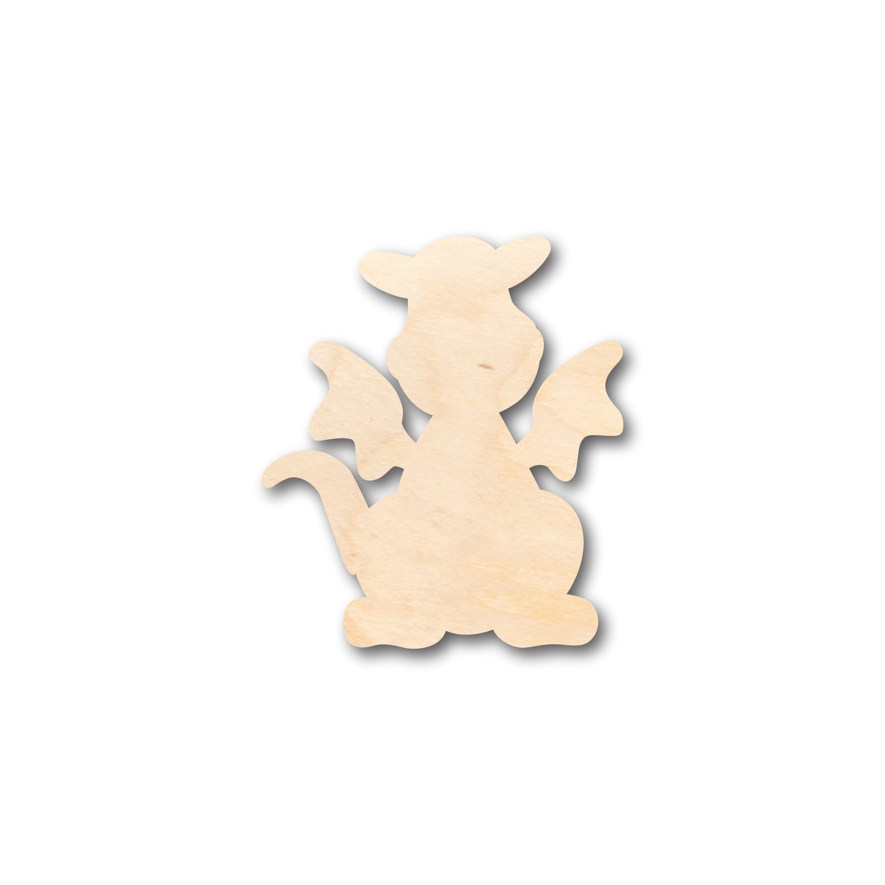Unfinished Baltic Birch Wood DIY Craft Supplies in Cute Dragon Shape - Up to 46 Pieces for Creative Projects