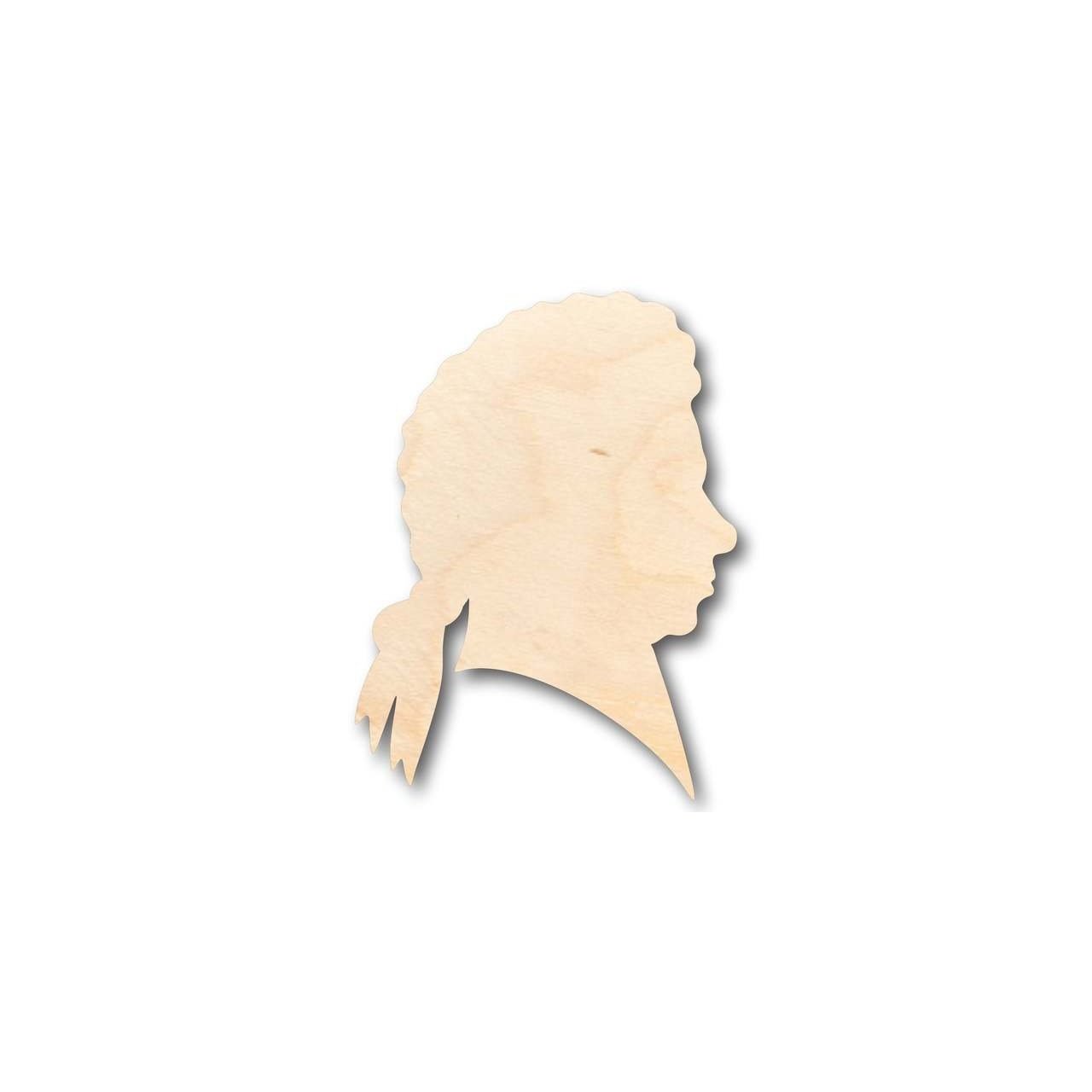 Unfinished Wood DIY Craft in Mozart Shape for Music and History Enthusiasts - Up to 46 Pieces Available