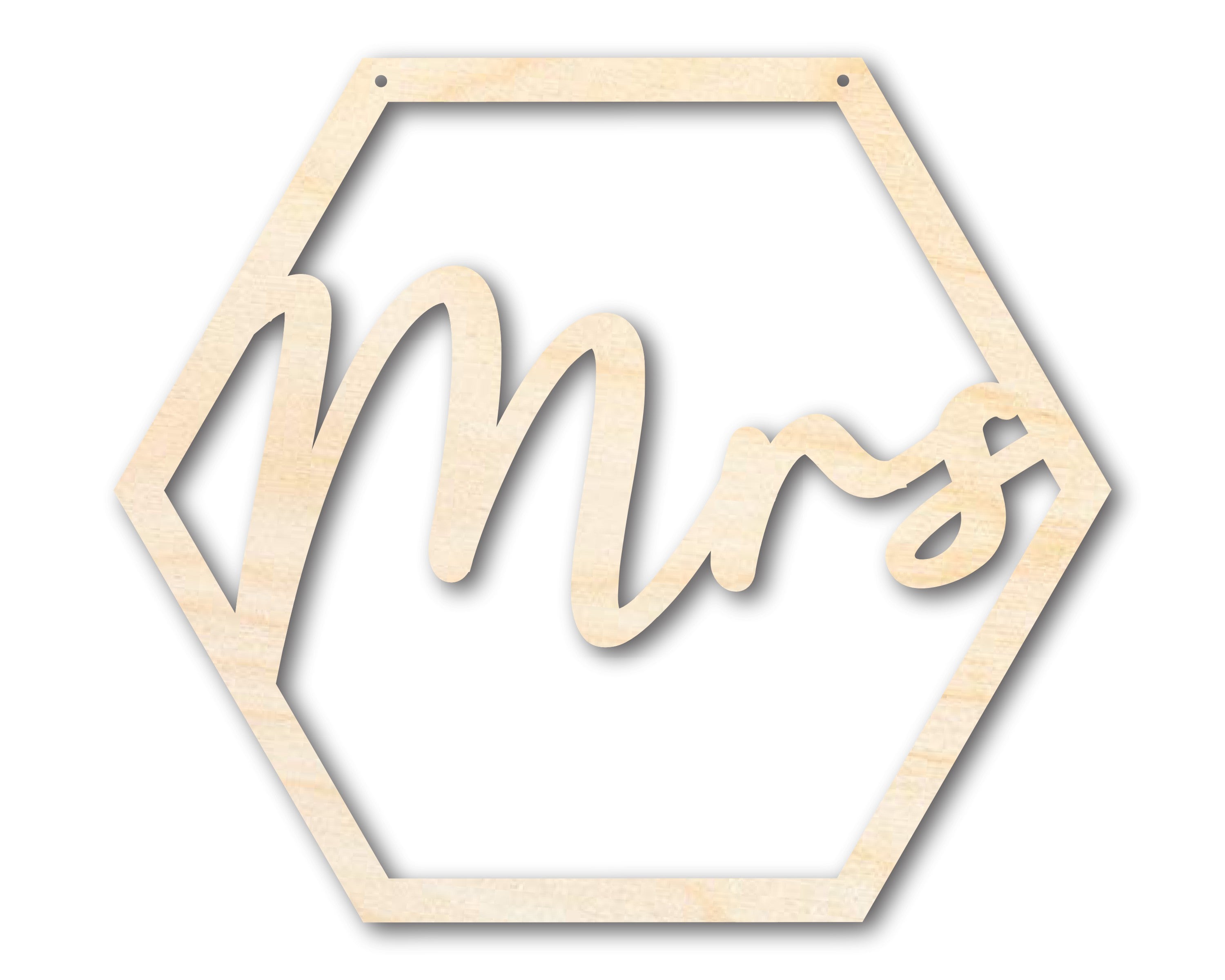 DIY Unfinished Wood Mrs. Chair Sign Cutout - Up to 46 Sizes