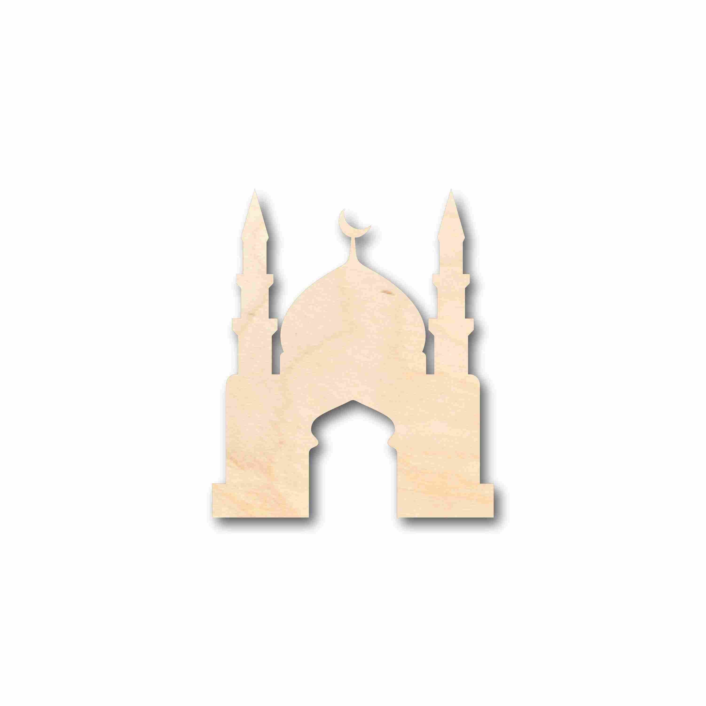 Unfinished DIY Wood Mosque Silhouette Craft for Up to 46 Creative Projects