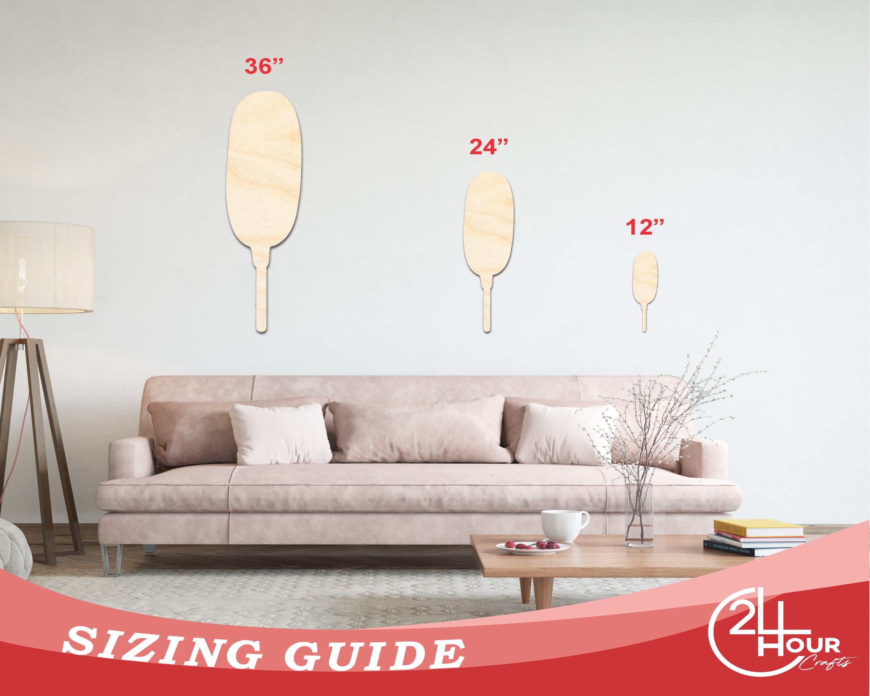 Unfinished Baltic Birch Wood Corn Dog Shape Cutout for DIY Crafts in Food and Fun Fair Themes, Sizes up to 46 Inches