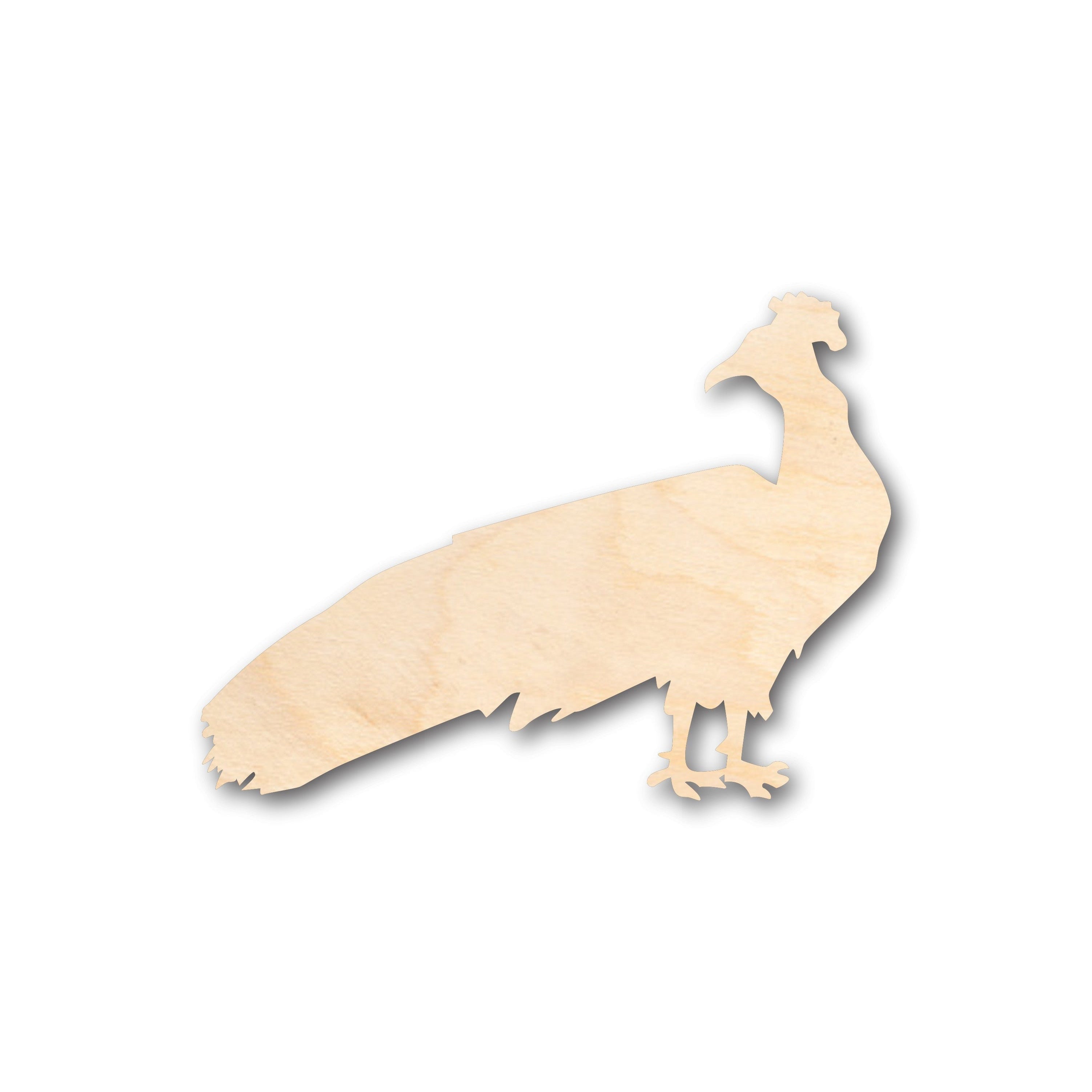 DIY Unfinished Wood Peacock Jungle Wildlife Shape - Up to 46 Inches