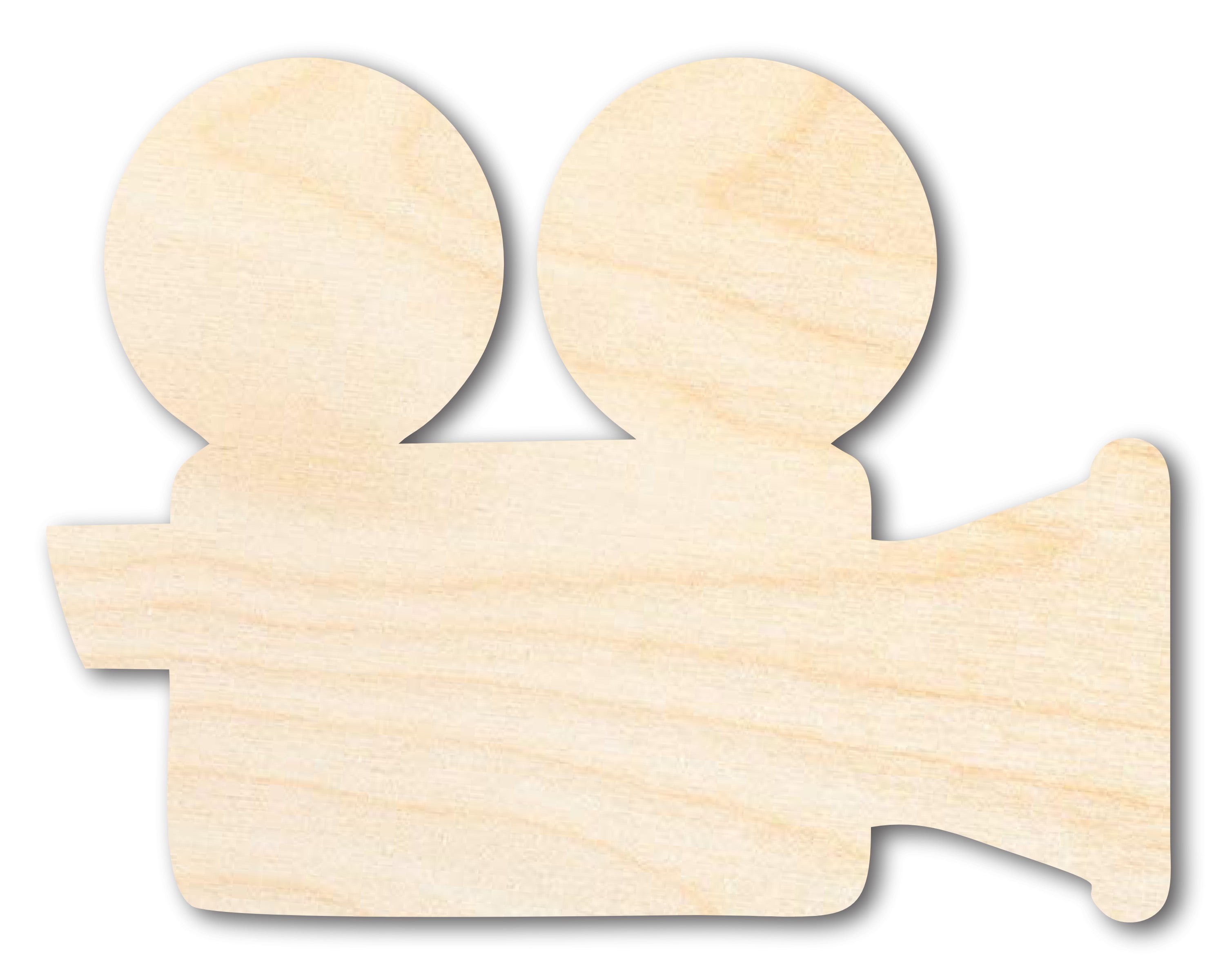 Unfinished Baltic Birch Wood Film Camera Shape DIY Craft Cutout - Up to 46 Inches for Multiple DIY Projects