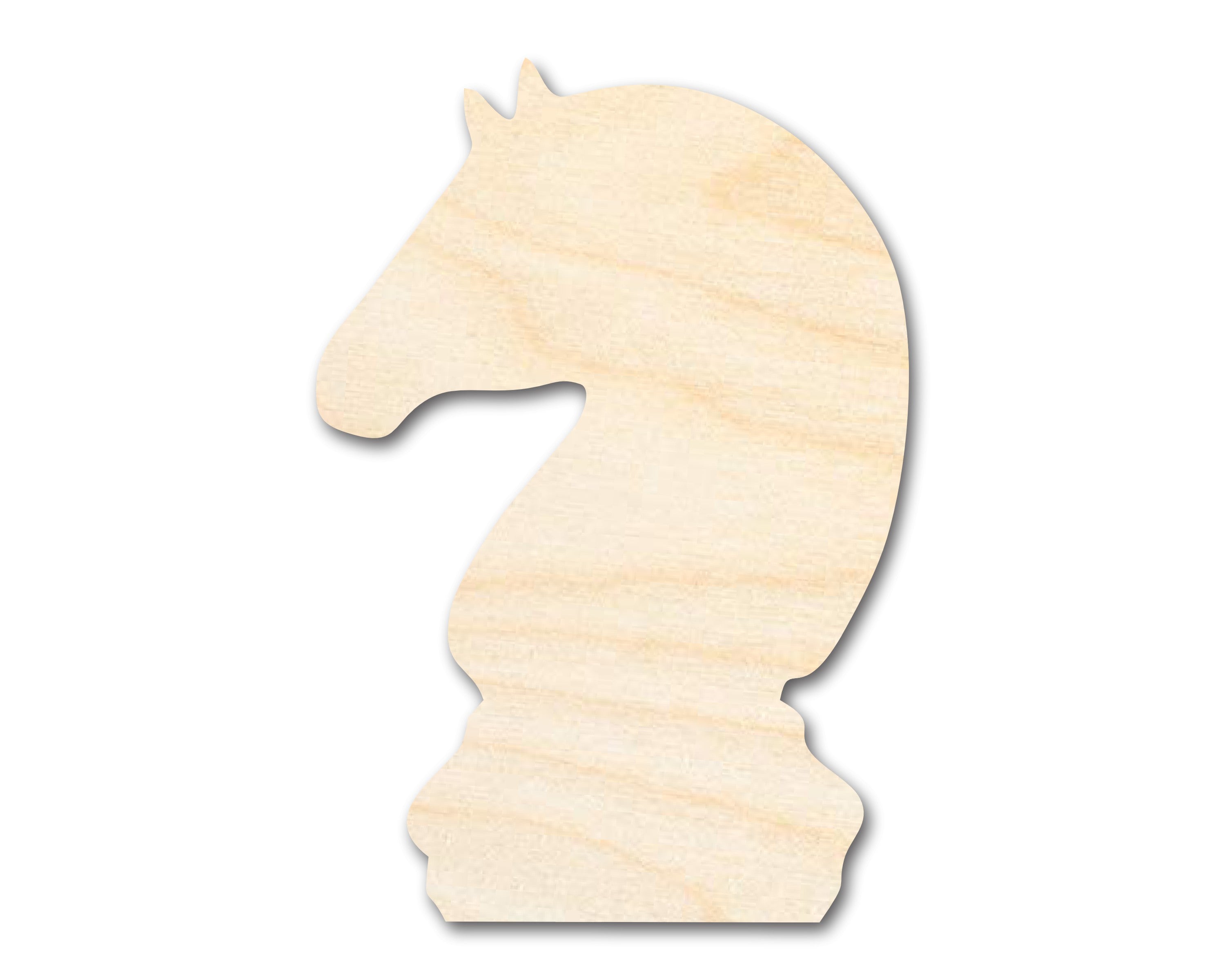DIY Unfinished Baltic Birch Wood Chess Knight Shape Cutouts up to 46 Inches