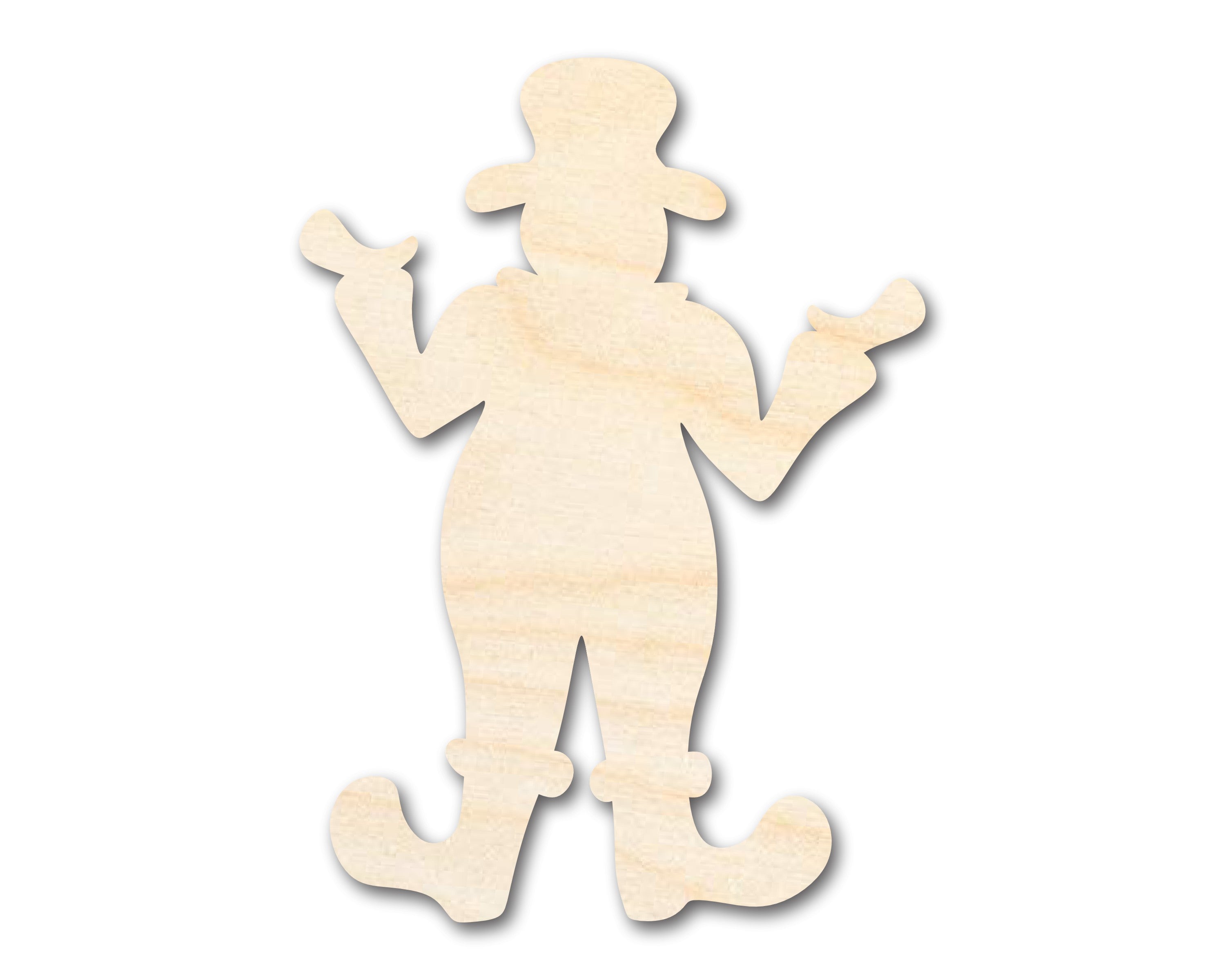 DIY Unfinished Wood Clown Shape Craft Cutout up to 46 for Various Projects