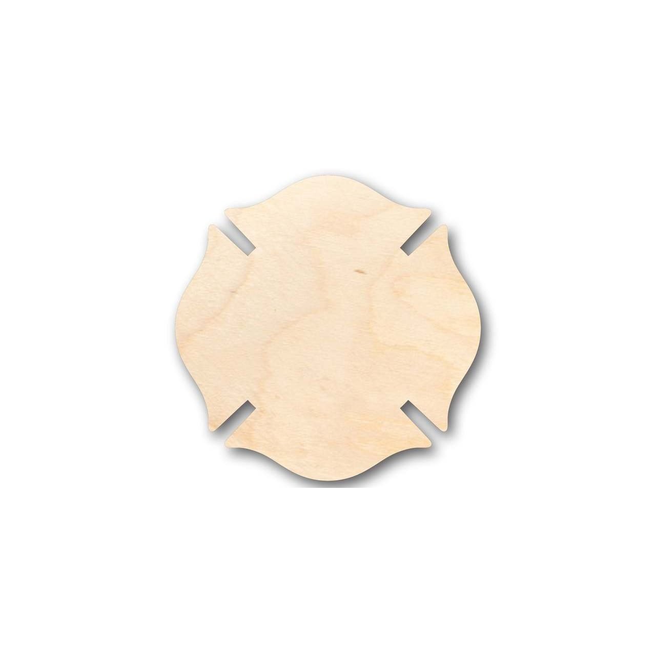 DIY Unfinished Wood Fireman's Badge Symbol Shape for Firefighter Crafts up to 46