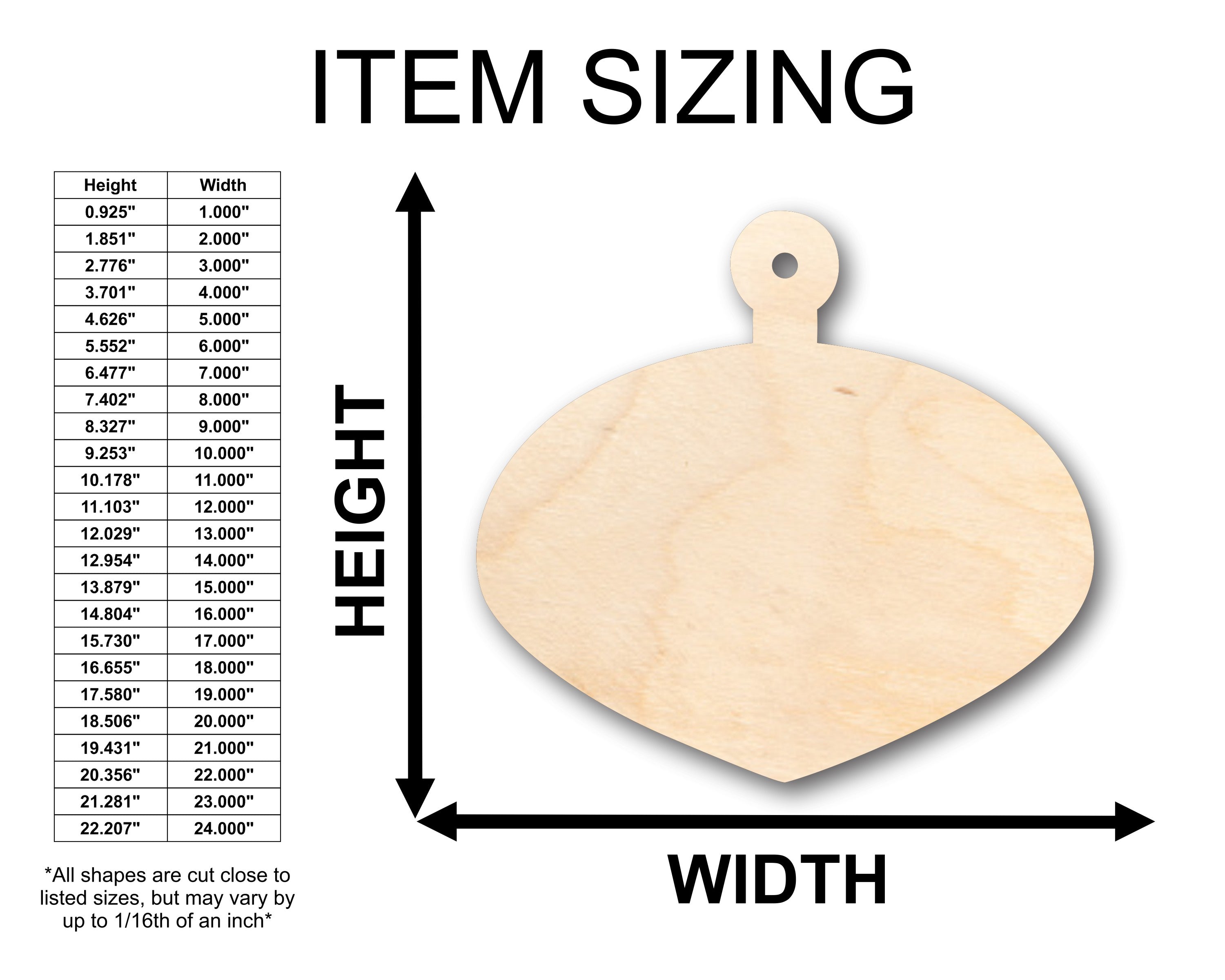 DIY Unfinished Christmas Tree Shape Wood Ornaments - Up to 46 Pieces