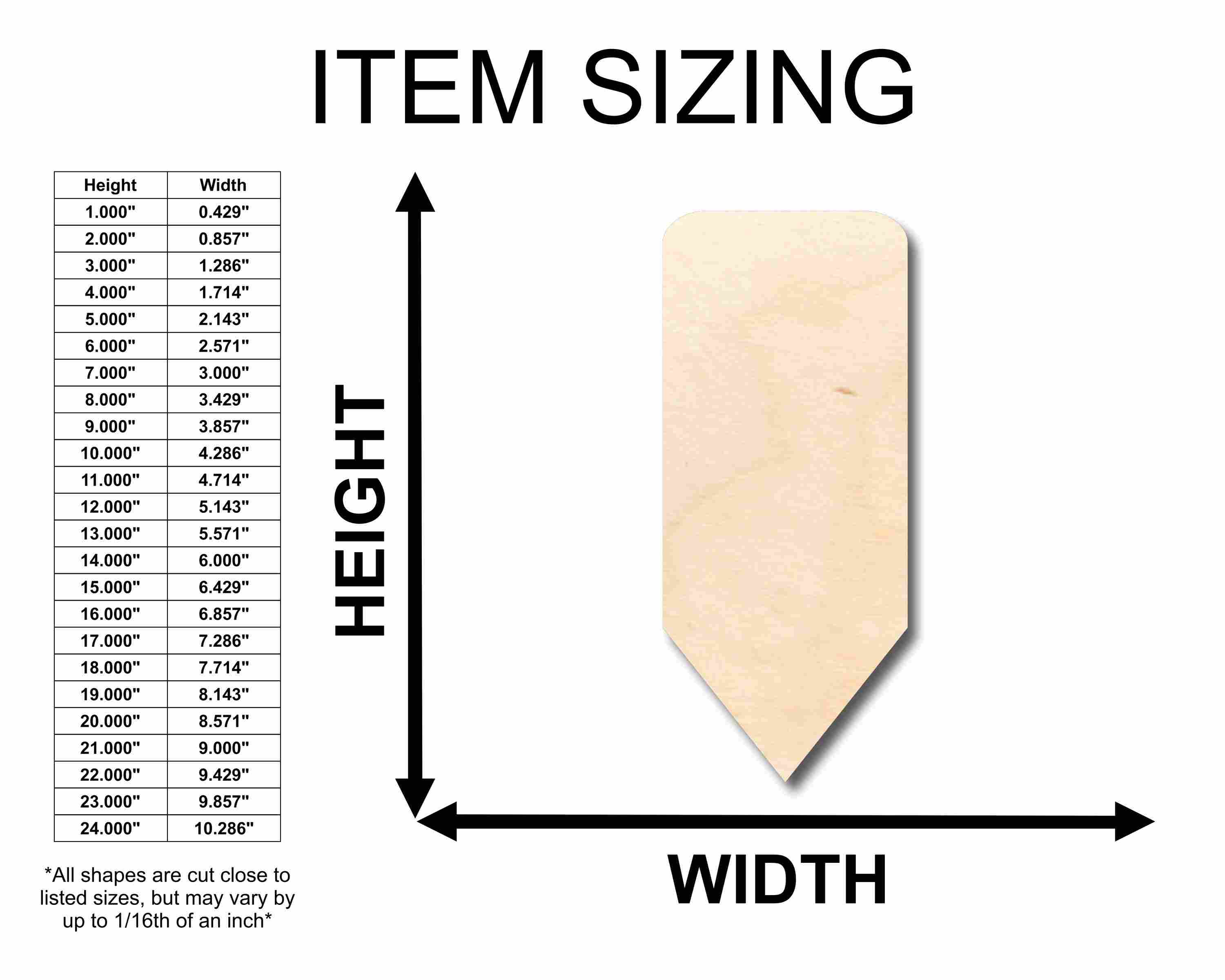 DIY Ready Unfinished Wood Fat Pencil Silhouette - Up to 46 Craft Projects