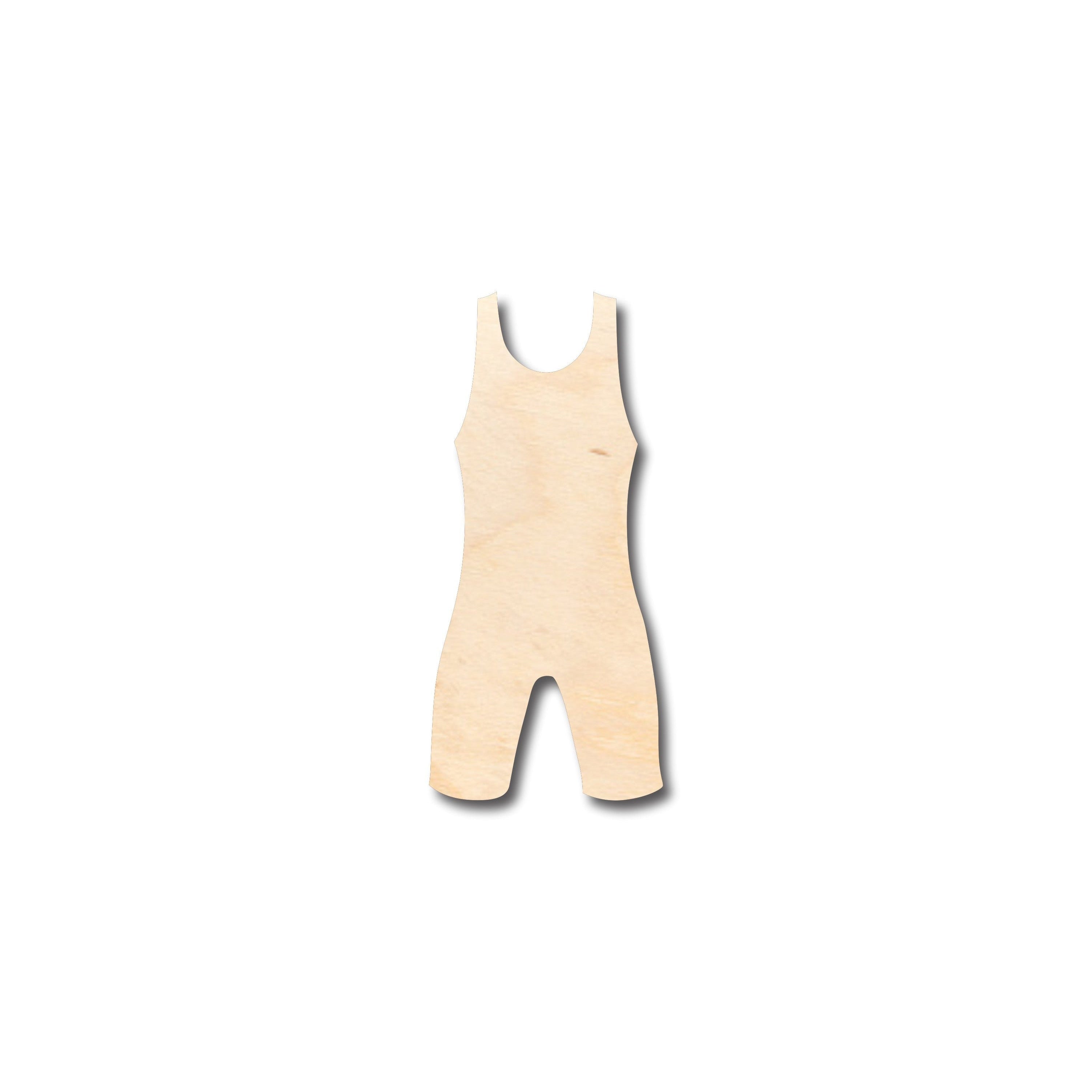 DIY Unfinished Wood Wrestling Uniform Shape for Crafts up to 46