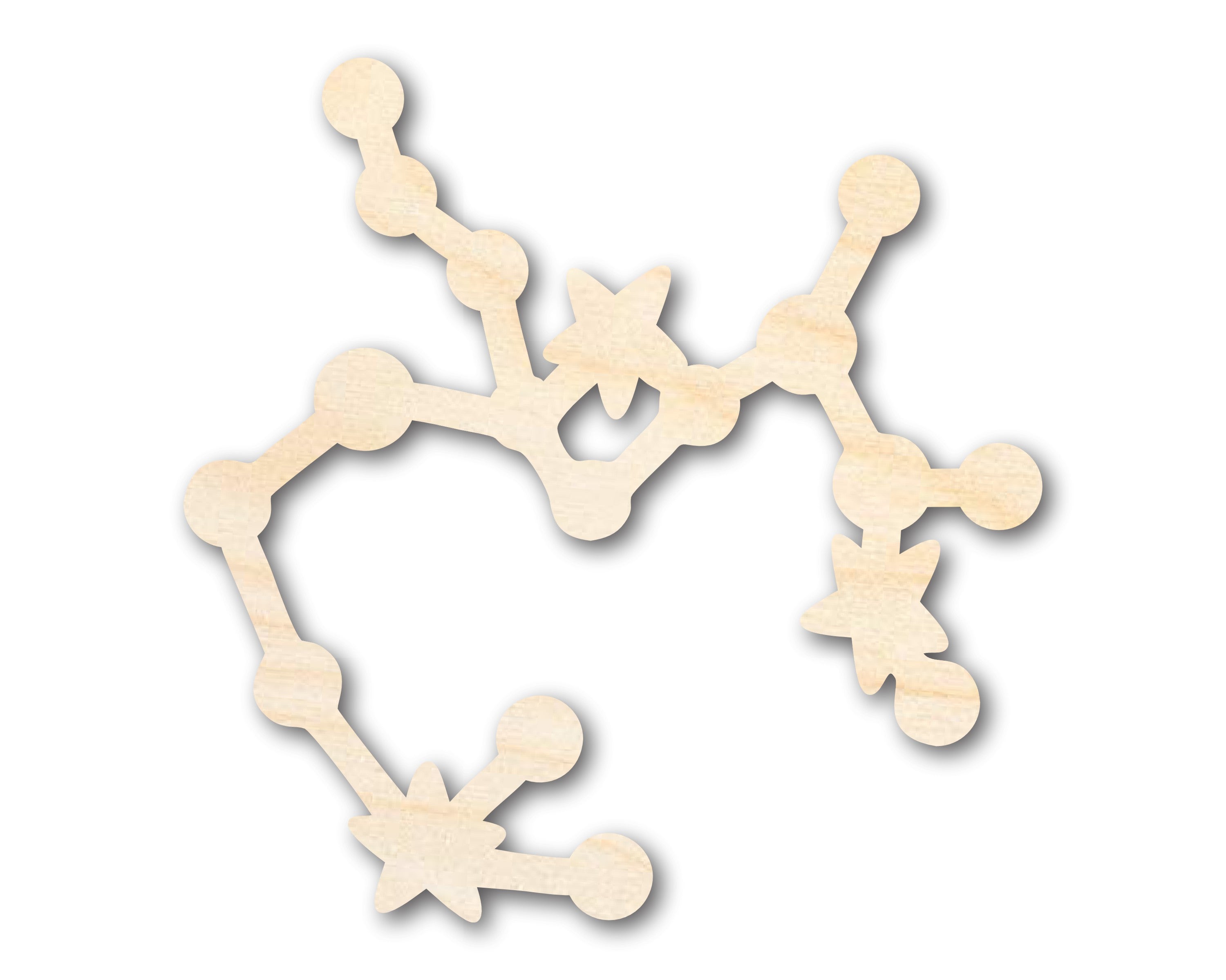 Unfinished Baltic Birch Wood Sagittarius Constellation Shape for Zodiac Crafts (Up to 36