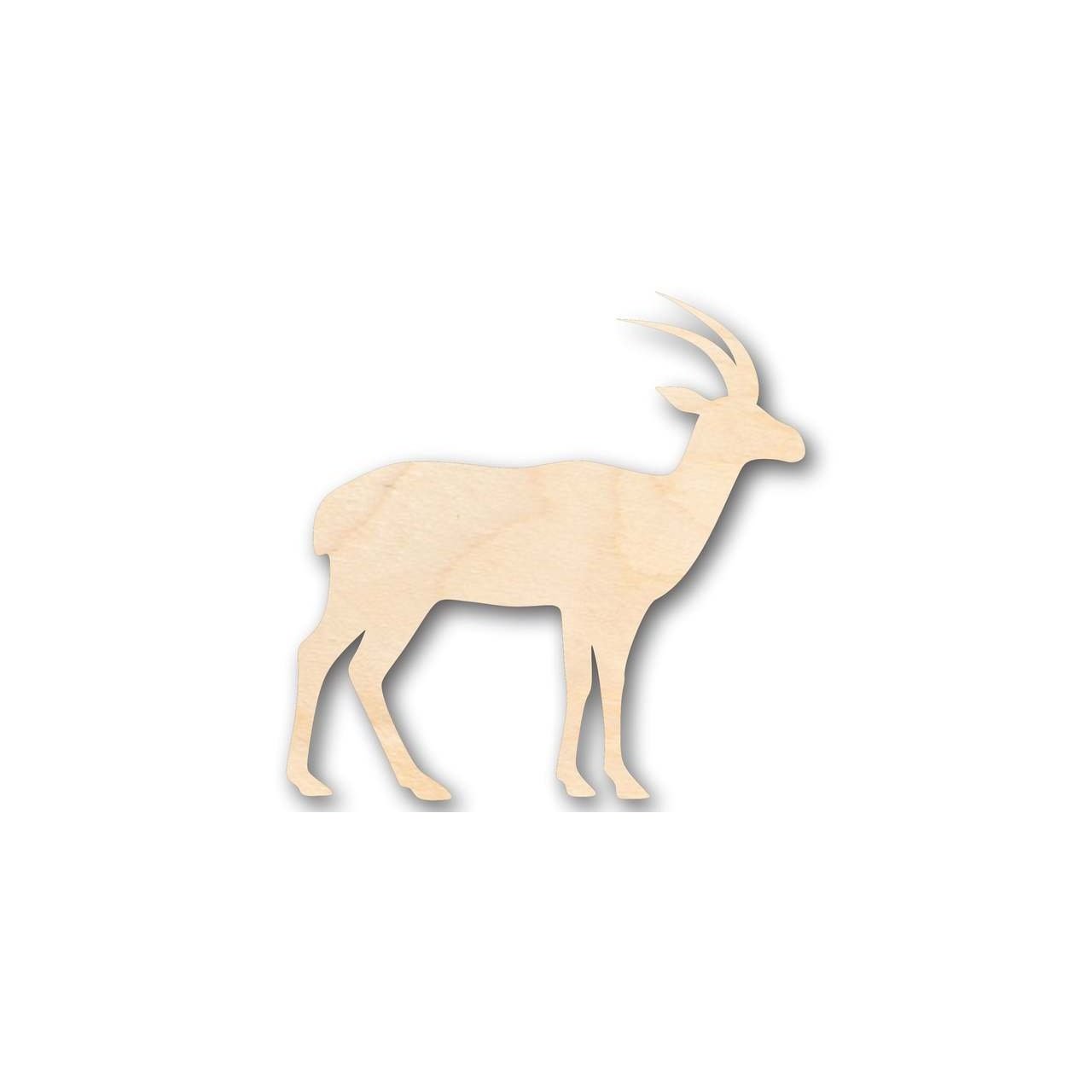 Unfinished Wood Antelope Shape for DIY Crafts - Ideal for Animal and Wildlife - Up to 46 DIY Projects