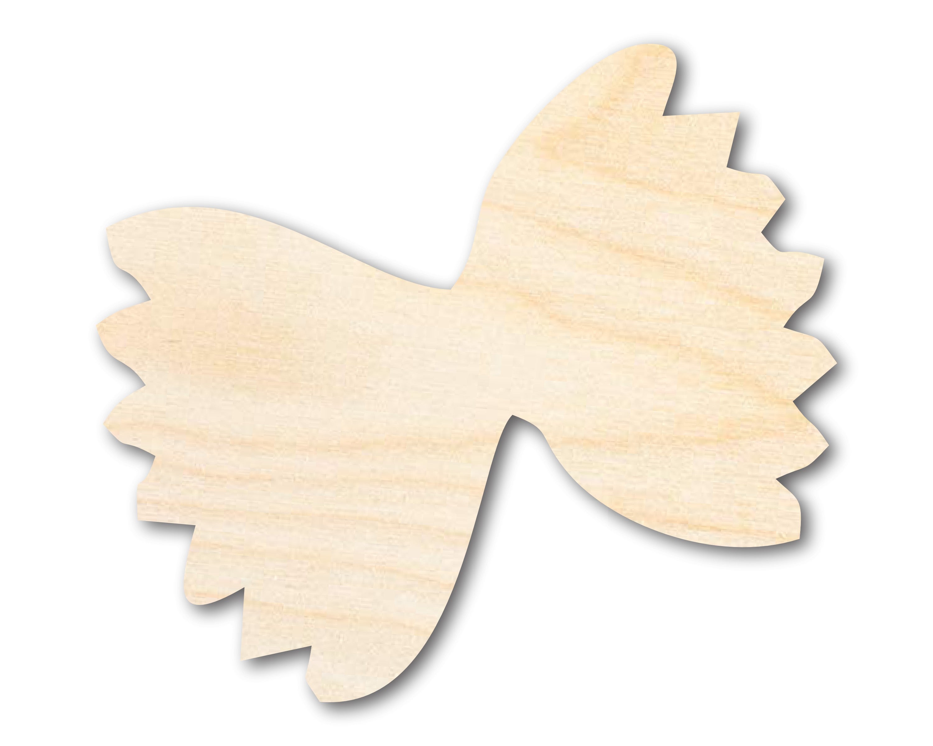 DIY Unfinished Baltic Birch Farfalle Pasta Craft Cutouts up to 46 Inches