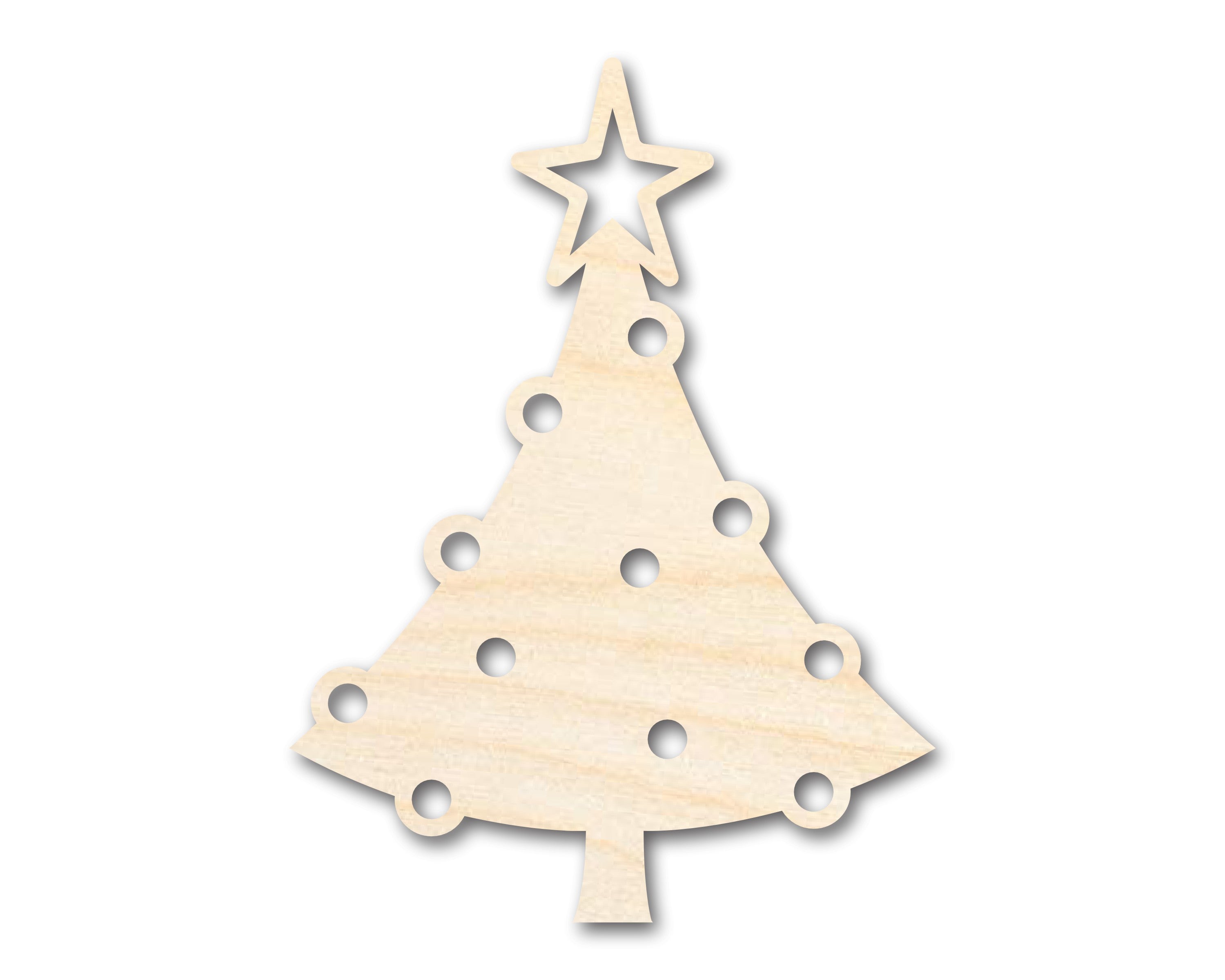 Unfinished Wood Christmas Tree Shaped DIY Craft Items - Up to 46 Pieces for Your Creative Projects