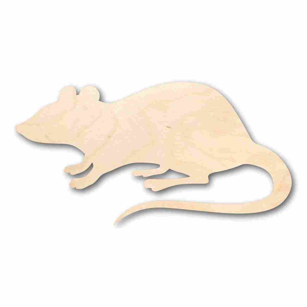 Unfinished Wood Rat - Shaped Animal Wildlife Craft Supplies for Up to 46 Do - It - Yourself Projects