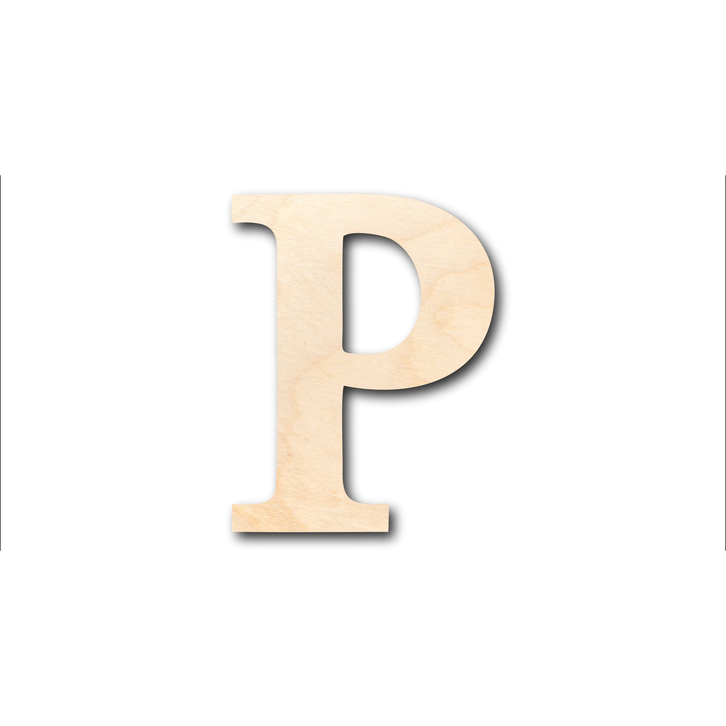 Unfinished Wood Bold Rho Shape for DIY Crafts - Up to 46 Pieces Available
