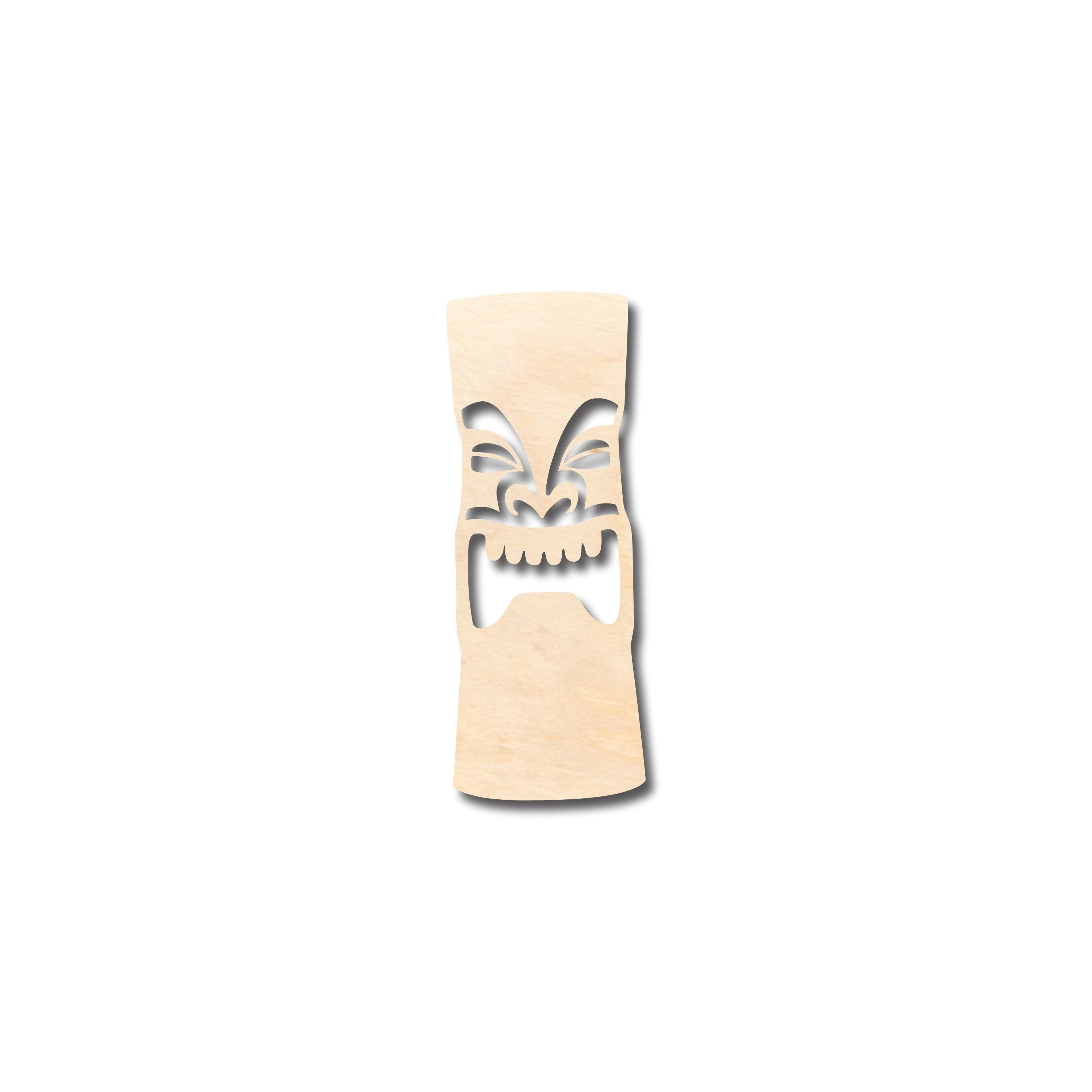 DIY Unfinished Baltic Birch Wood Tiki Head Shape - Up to 46