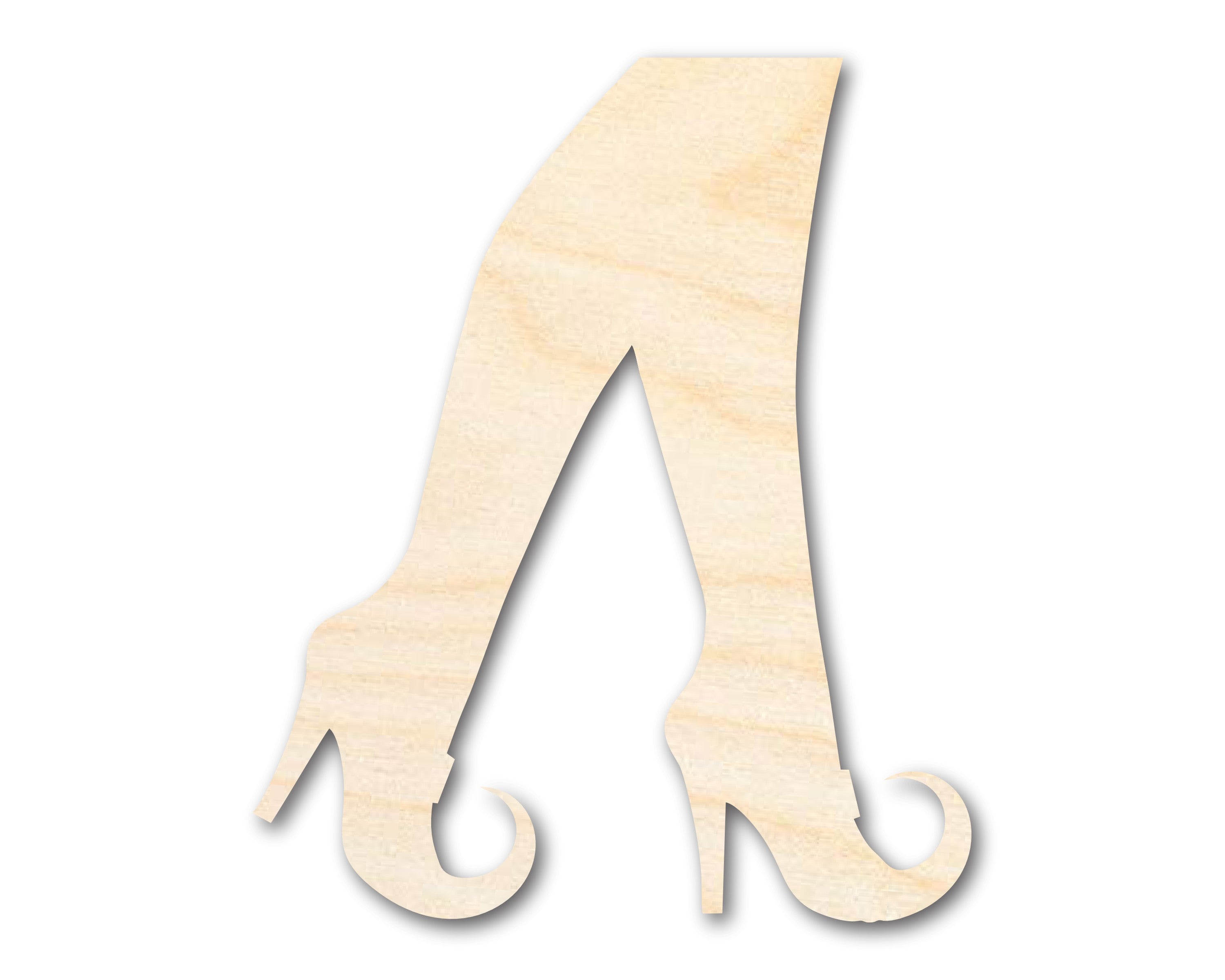 Unfinished Wood Witch Legs Shape - Ideal for Crafts, Available up to 46 Inches