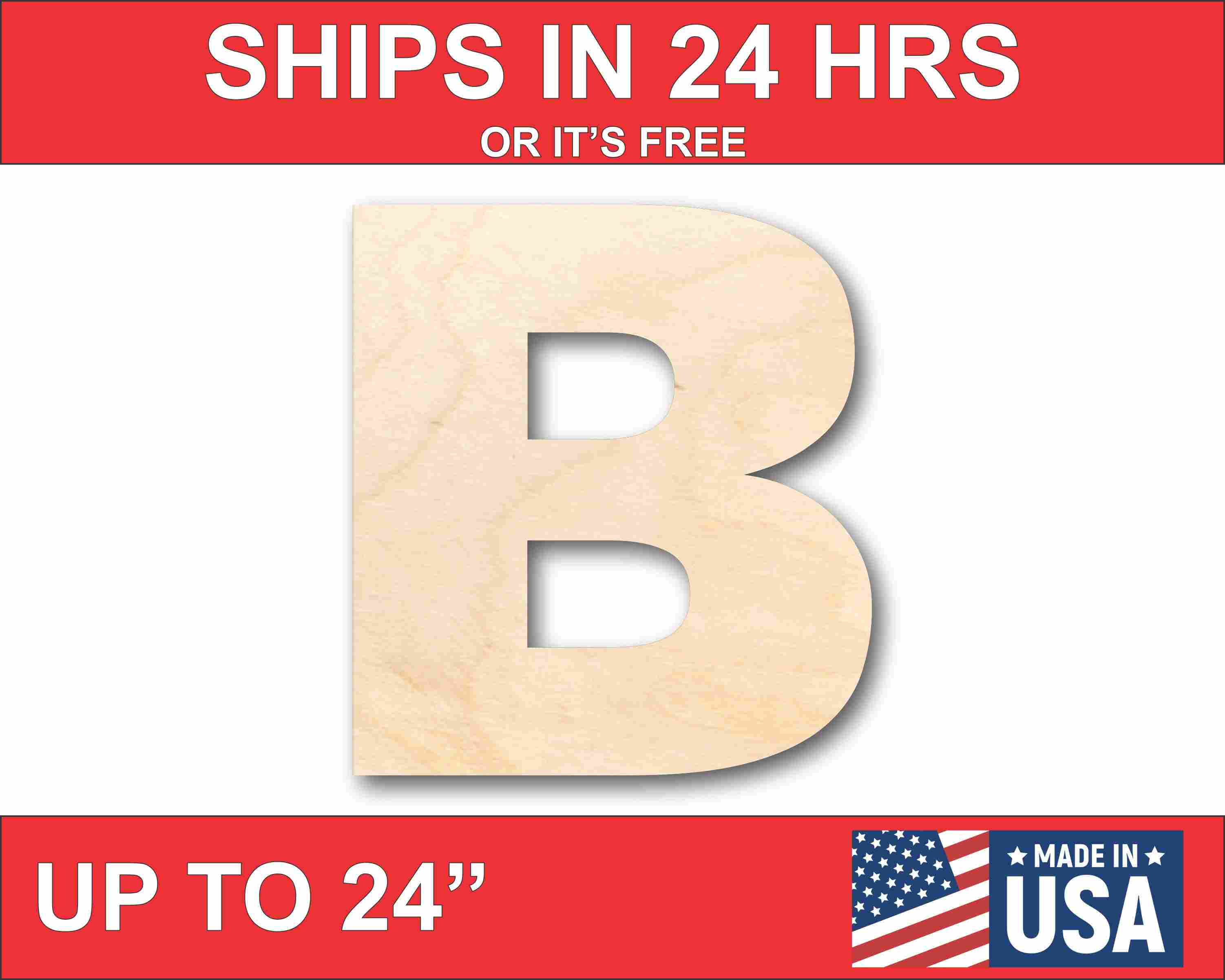 Unfinished Baltic Birch Wood Block Letter B for Crafting - Up to 46 Do - It - Yourself Projects