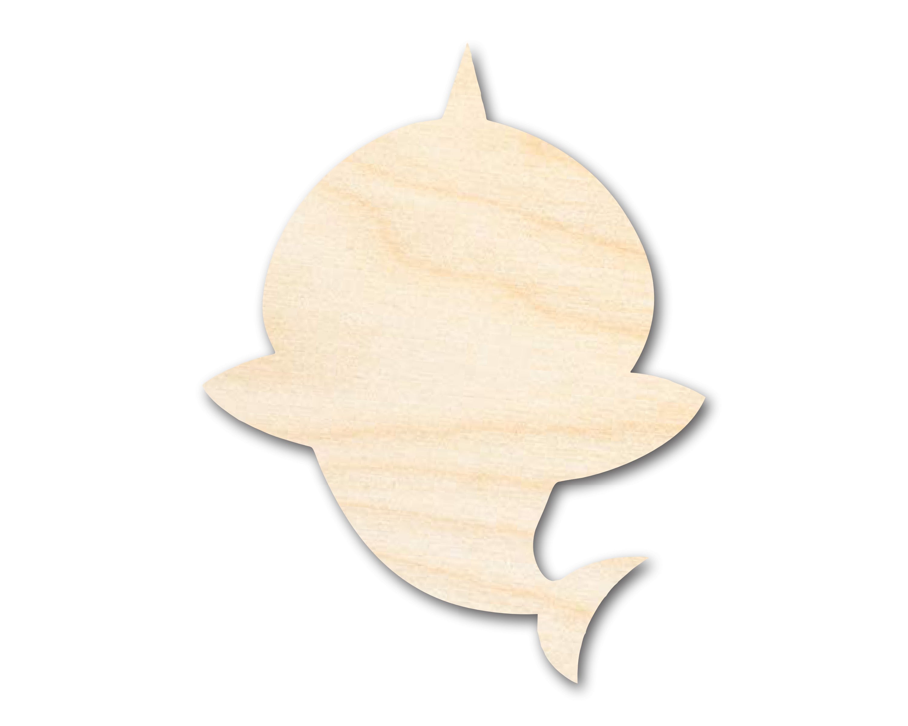 Unfinished Sanded Baltic Birch Shark Shape Craft up to 36 Inches
