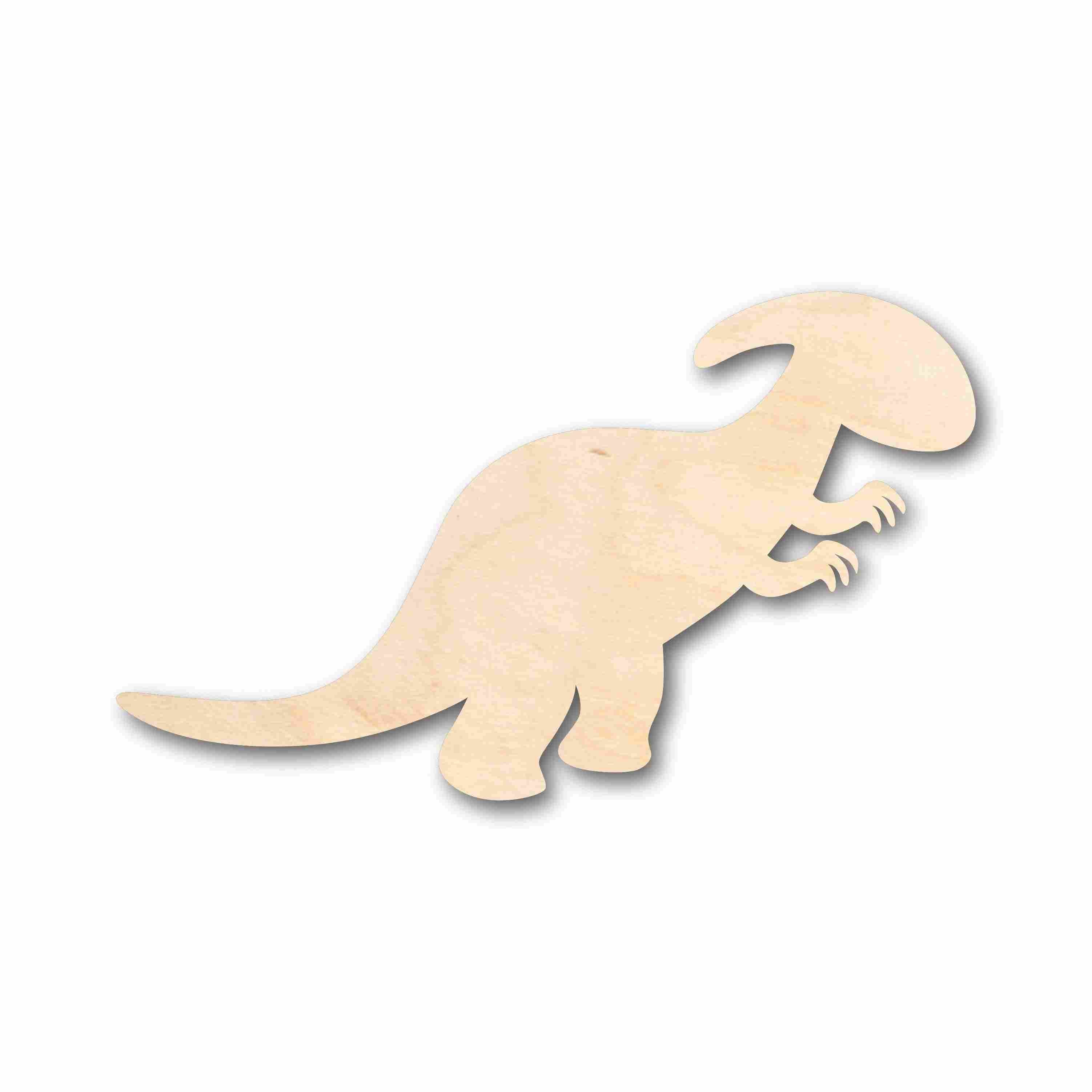 DIY Unfinished Wood Baby Parasaurolophus Dinosaur Silhouette - Up to 46 for Crafting
