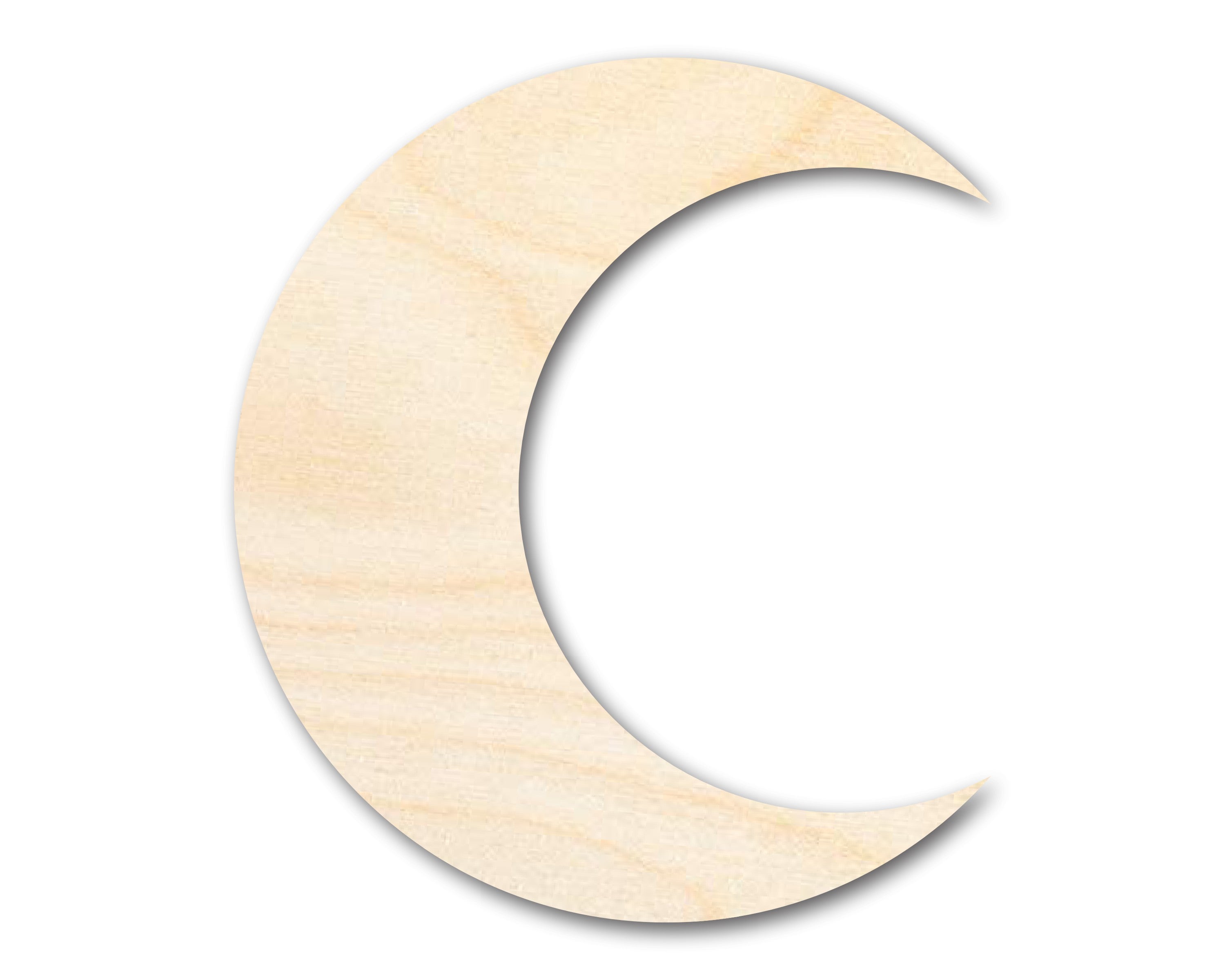 Enhanced DIY Craft Unfinished Wood Crescent Moon Shape Cutout for Creative Projects