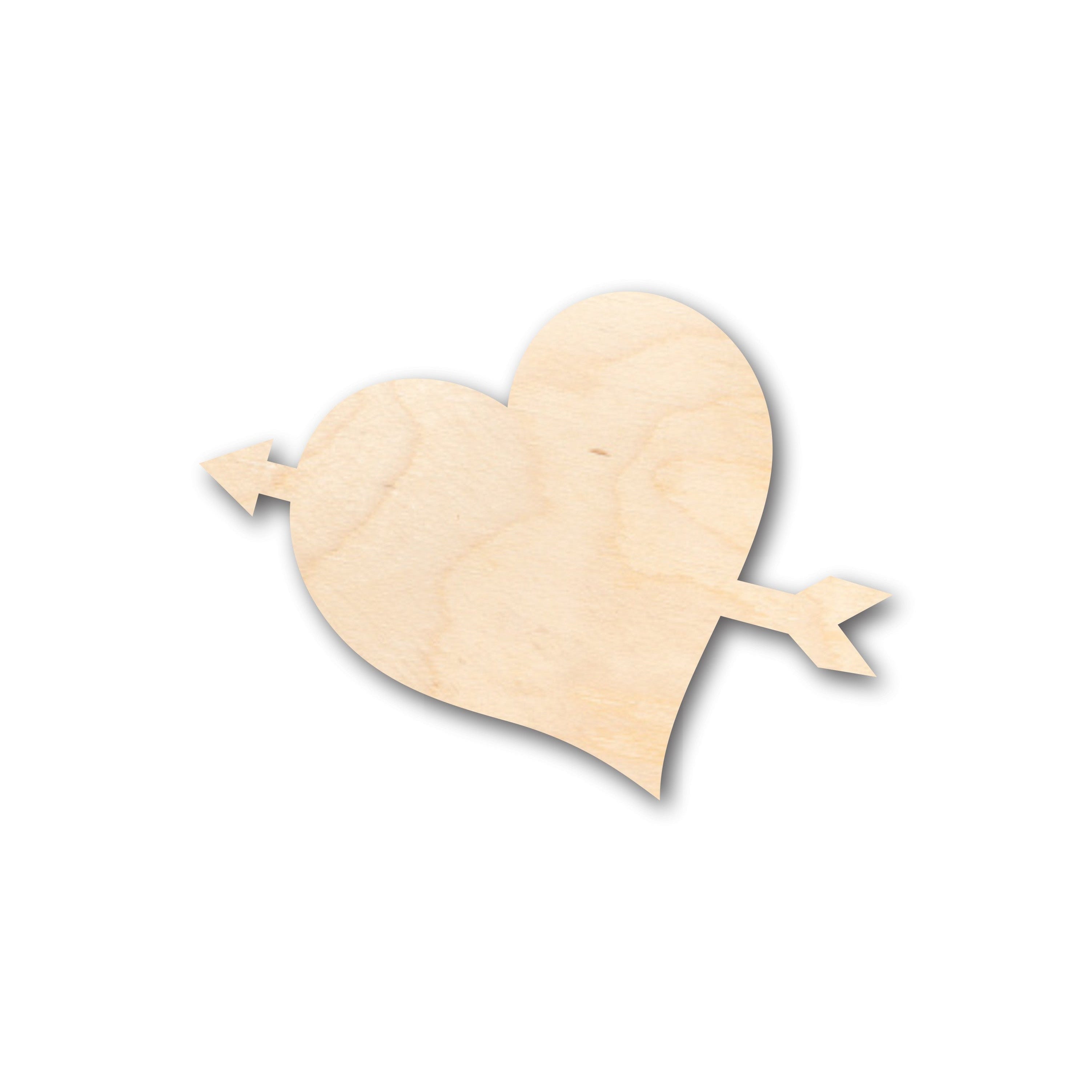 Unfinished Wood Heart and Arrow Shapes for DIY Craft Projects - Up to 46 Pieces Available