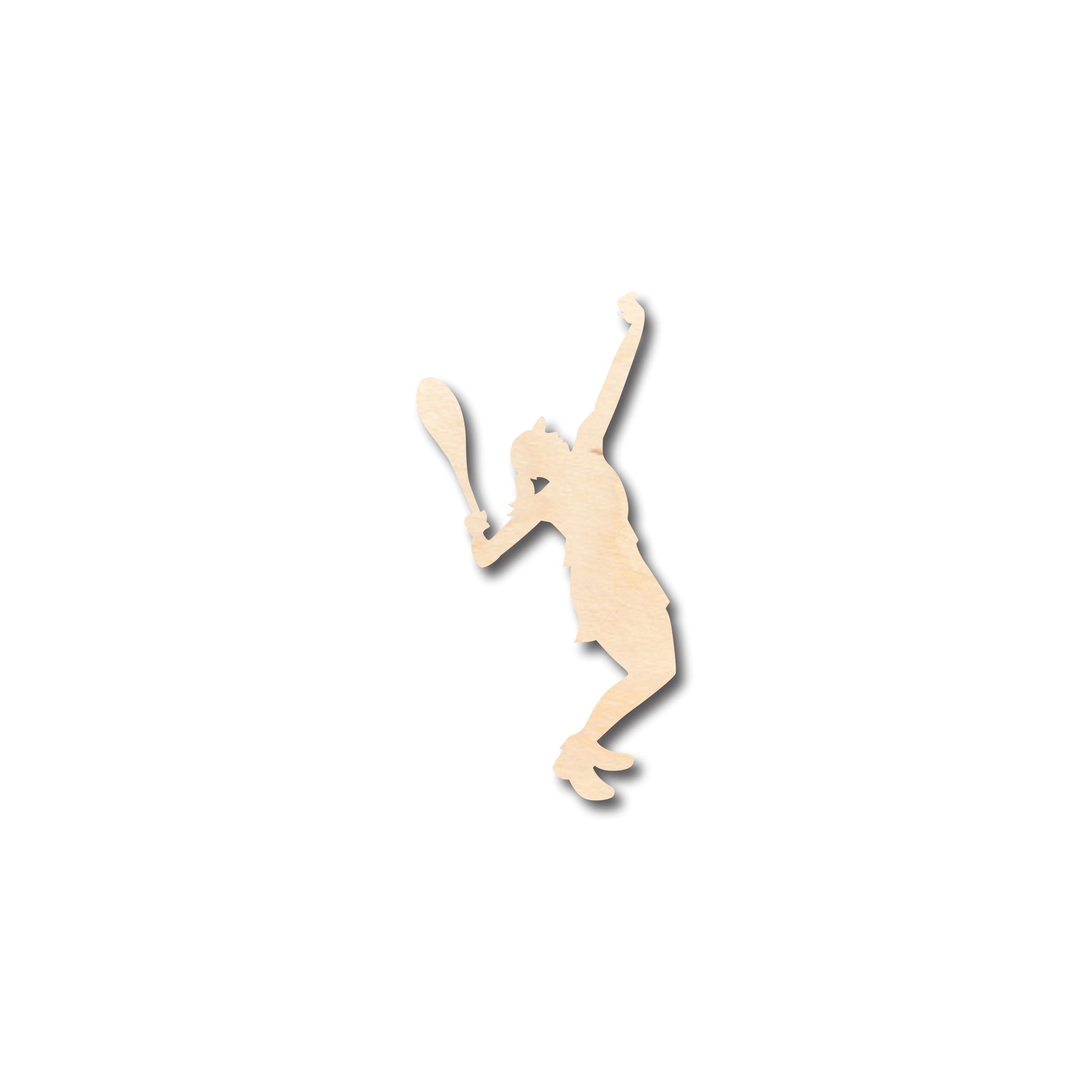 DIY Unfinished Wood Girl Tennis Serve Shape Craft up to 46