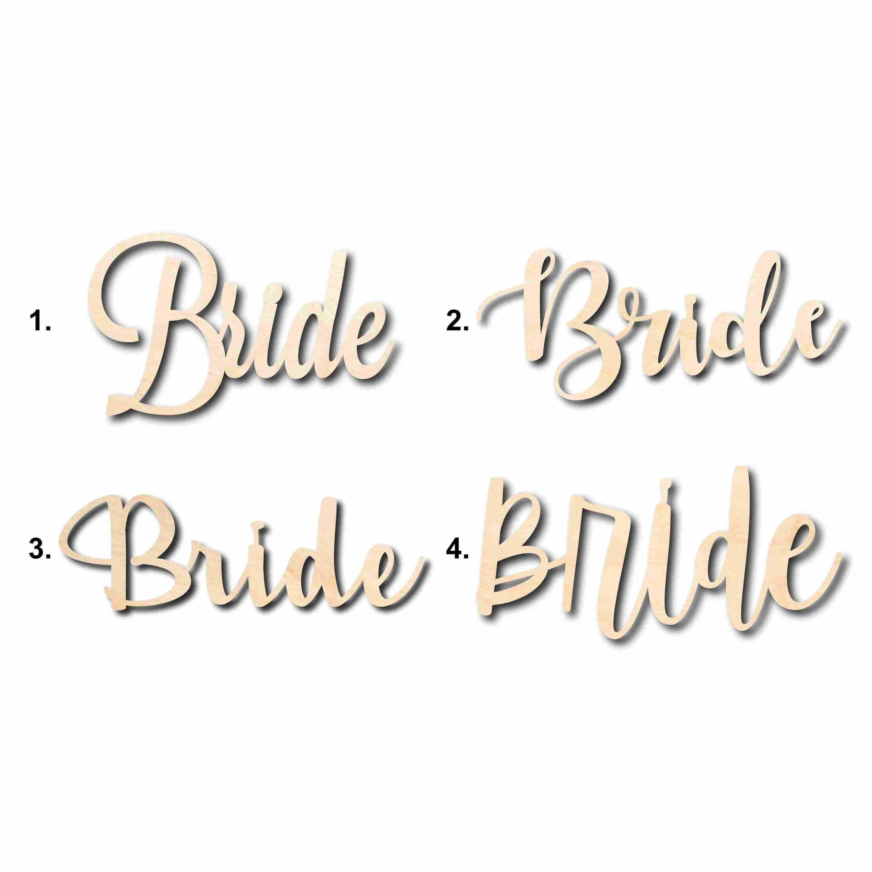 Unfinished Bride Sign Wood Cutout for DIY Home Decor Crafts