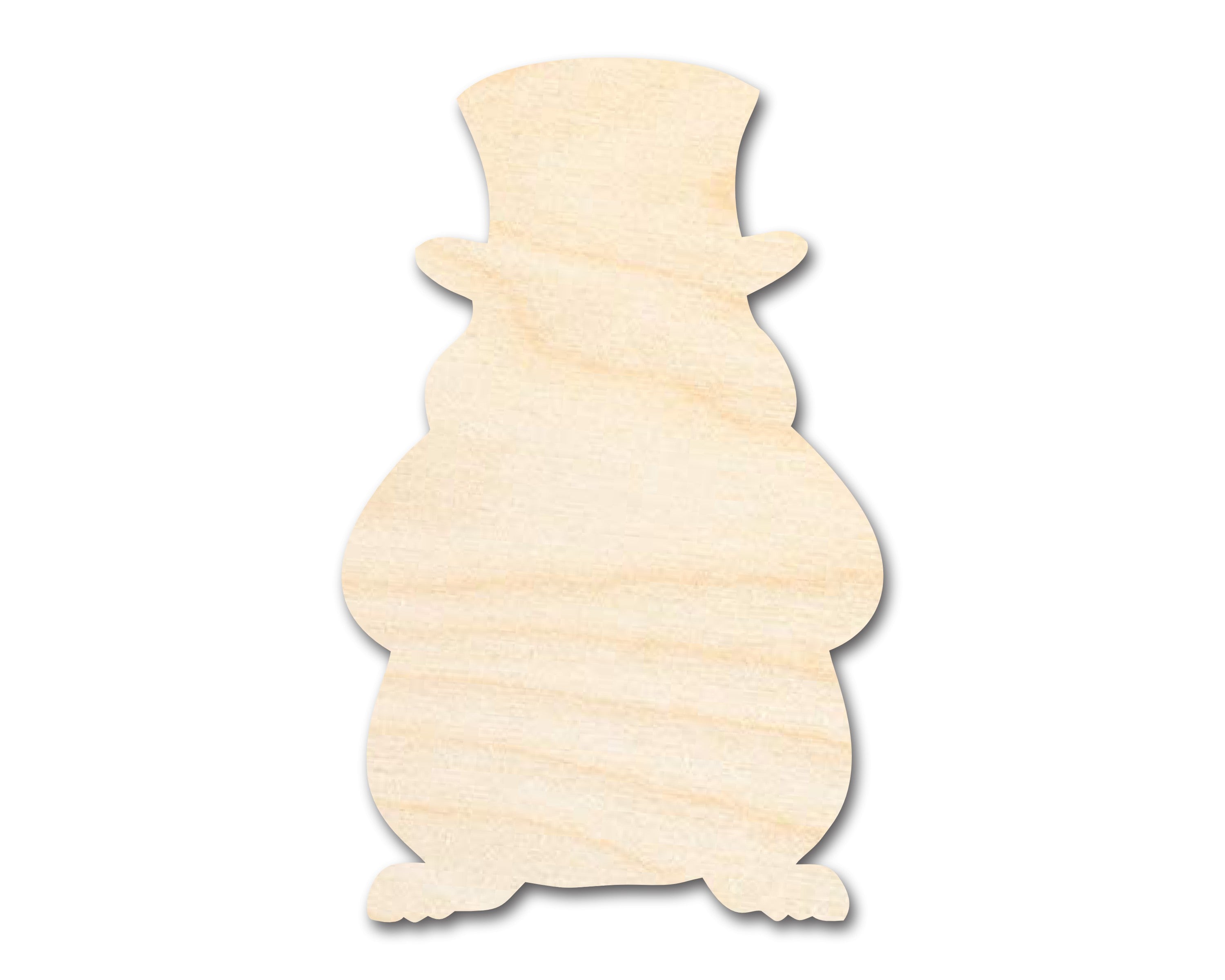 Unfinished Baltic Birch Wood Groundhog Shape Cutout for DIY Crafts | Ideal for Groundhog Day Decorations | Sizes up to 46 Inches