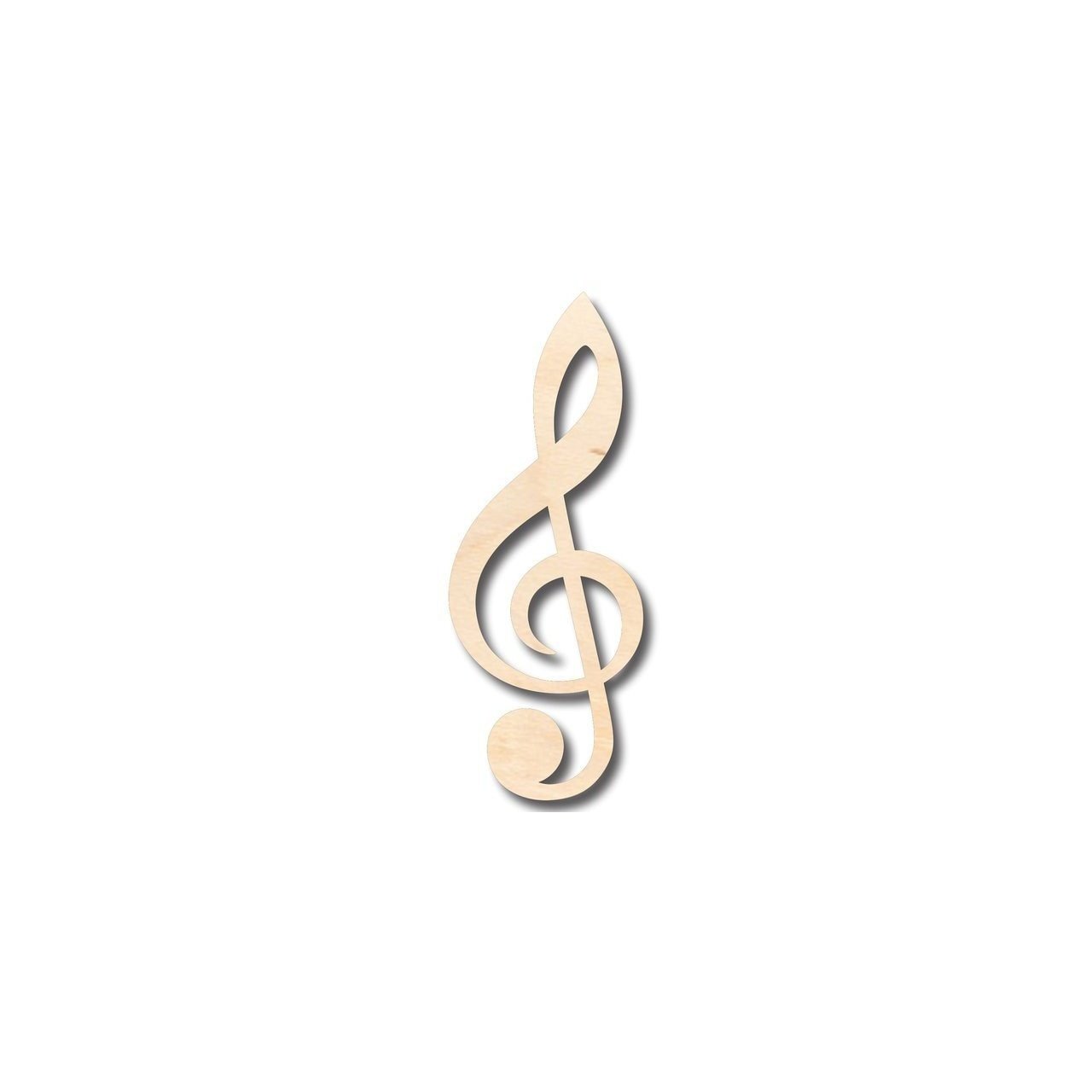 Unfinished Wood Treble Clef Shape Ideal for Music - Themed Nursery Decor and DIY Craft Projects up to 46 Inches