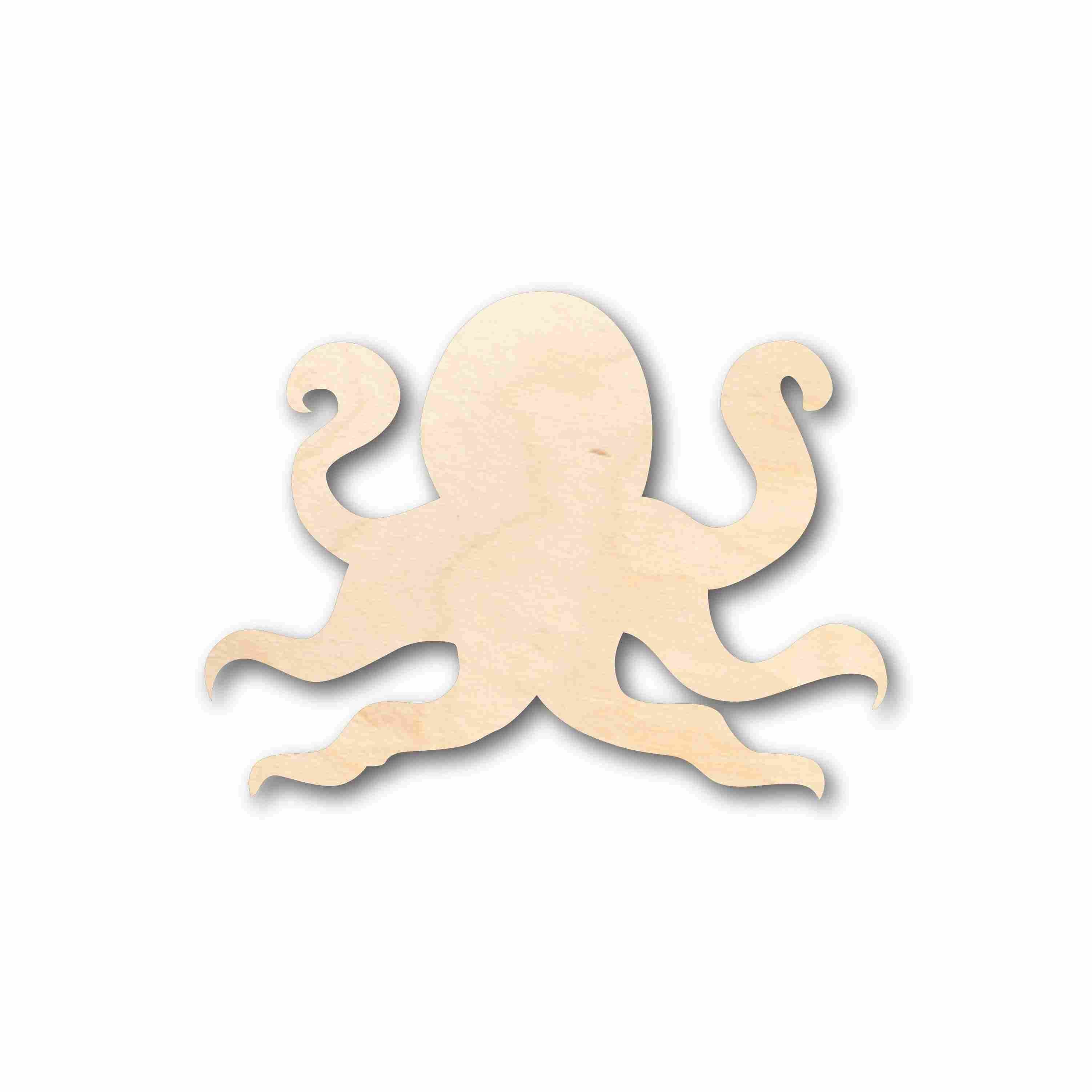 DIY Unfinished Wood Octopus Silhouette for Up to 46 Craft Projects