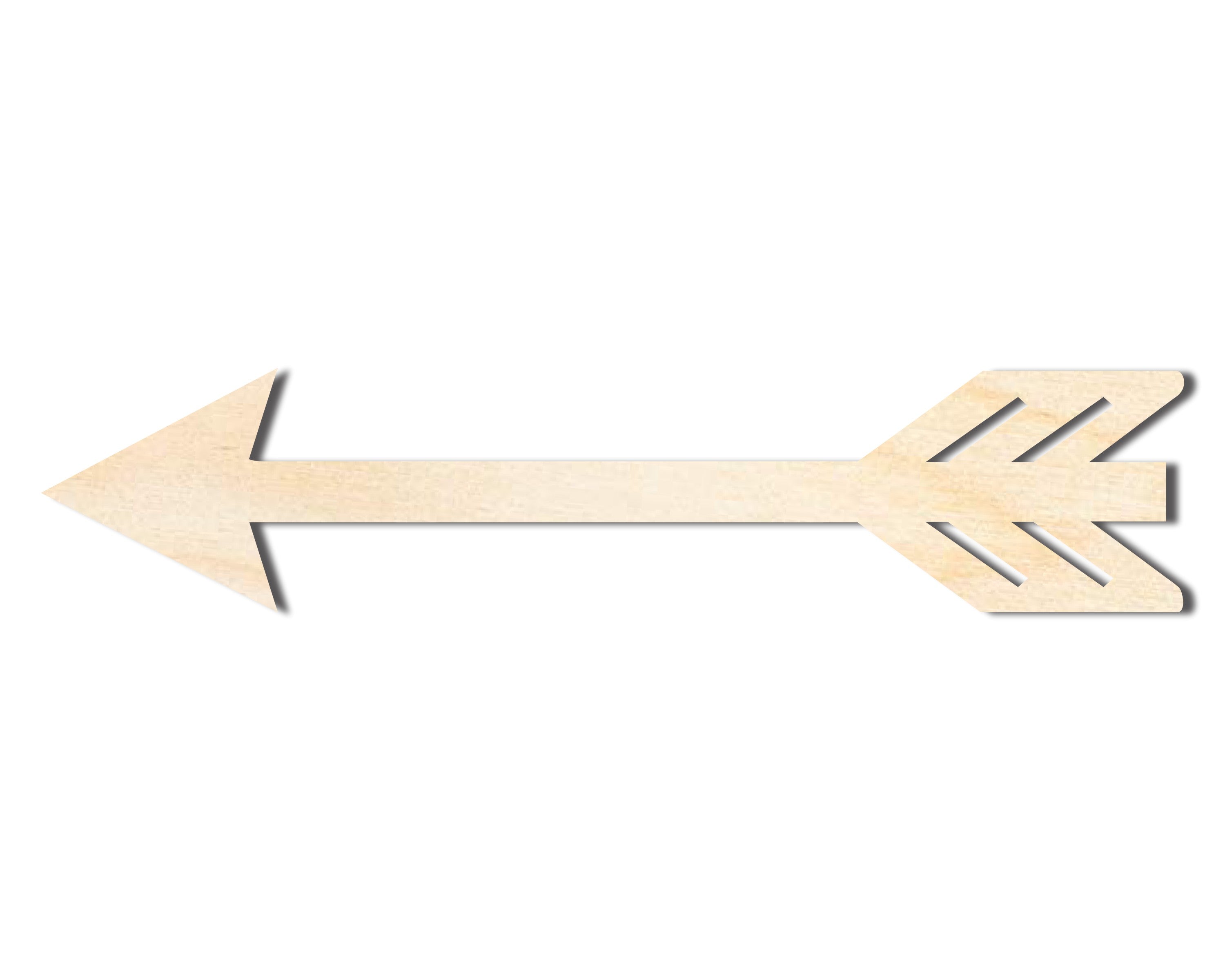DIY Unfinished Baltic Birch Wood Decorative Arrow Cutouts up to 46 Inches