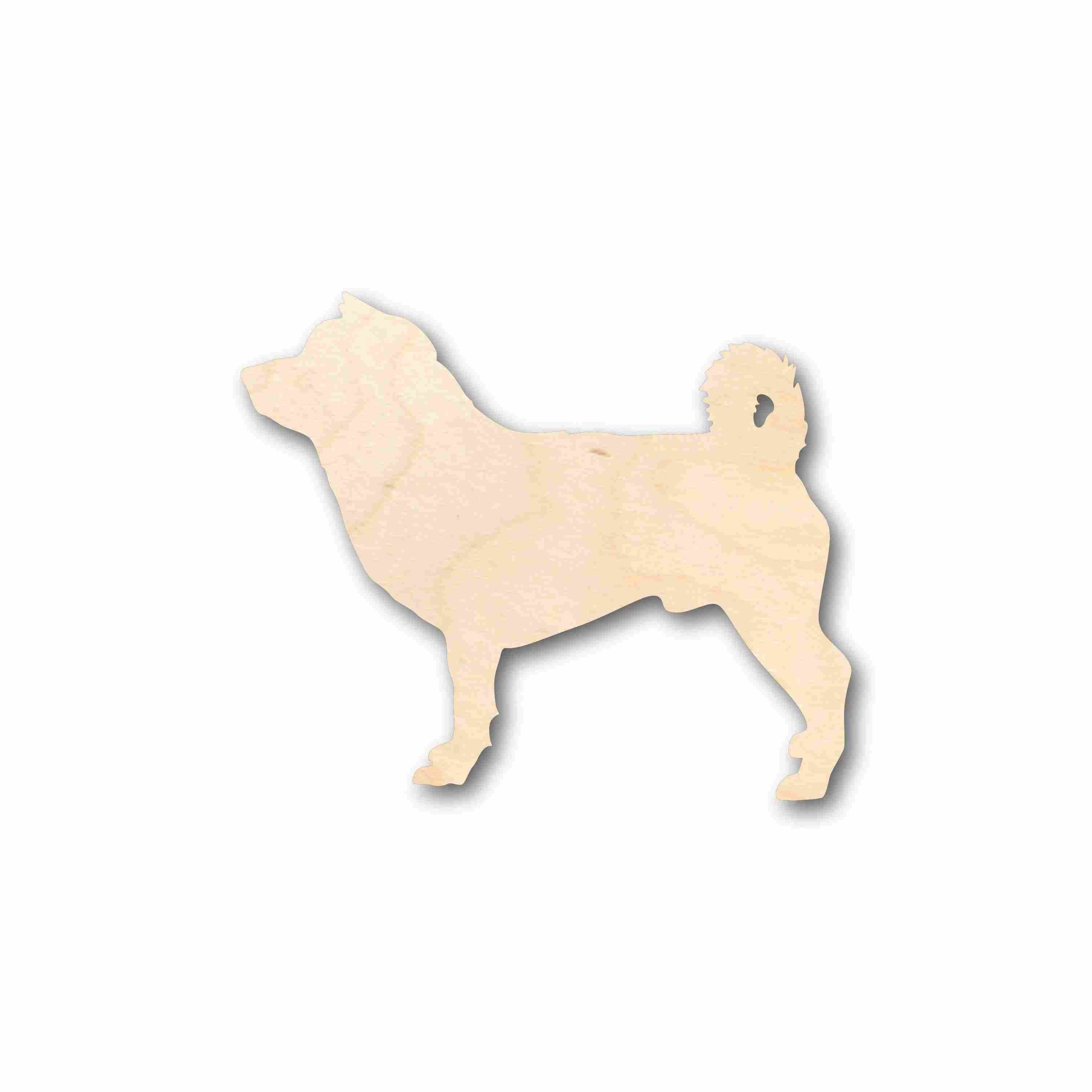 DIY Unfinished Baltic Birch Wood Shiba Inu Dog Silhouette - Up to 46 Designs