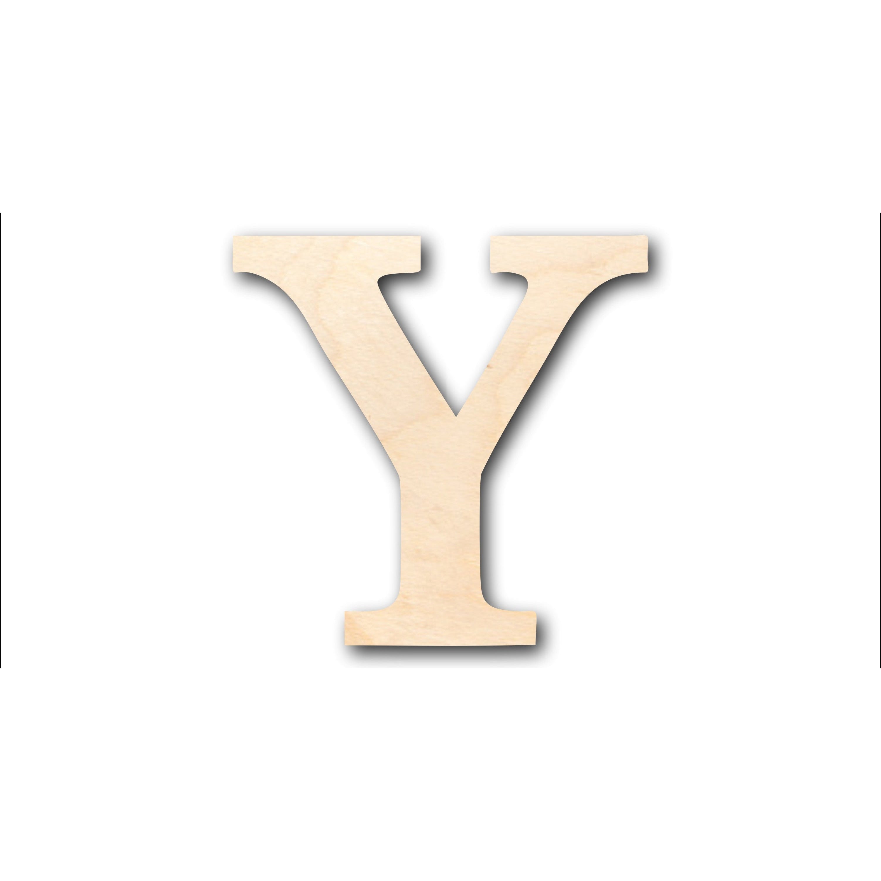 Unfinished Baltic Birch Wood Bold Upsilon Shape for DIY Crafts - Sizes up to 46 Inches