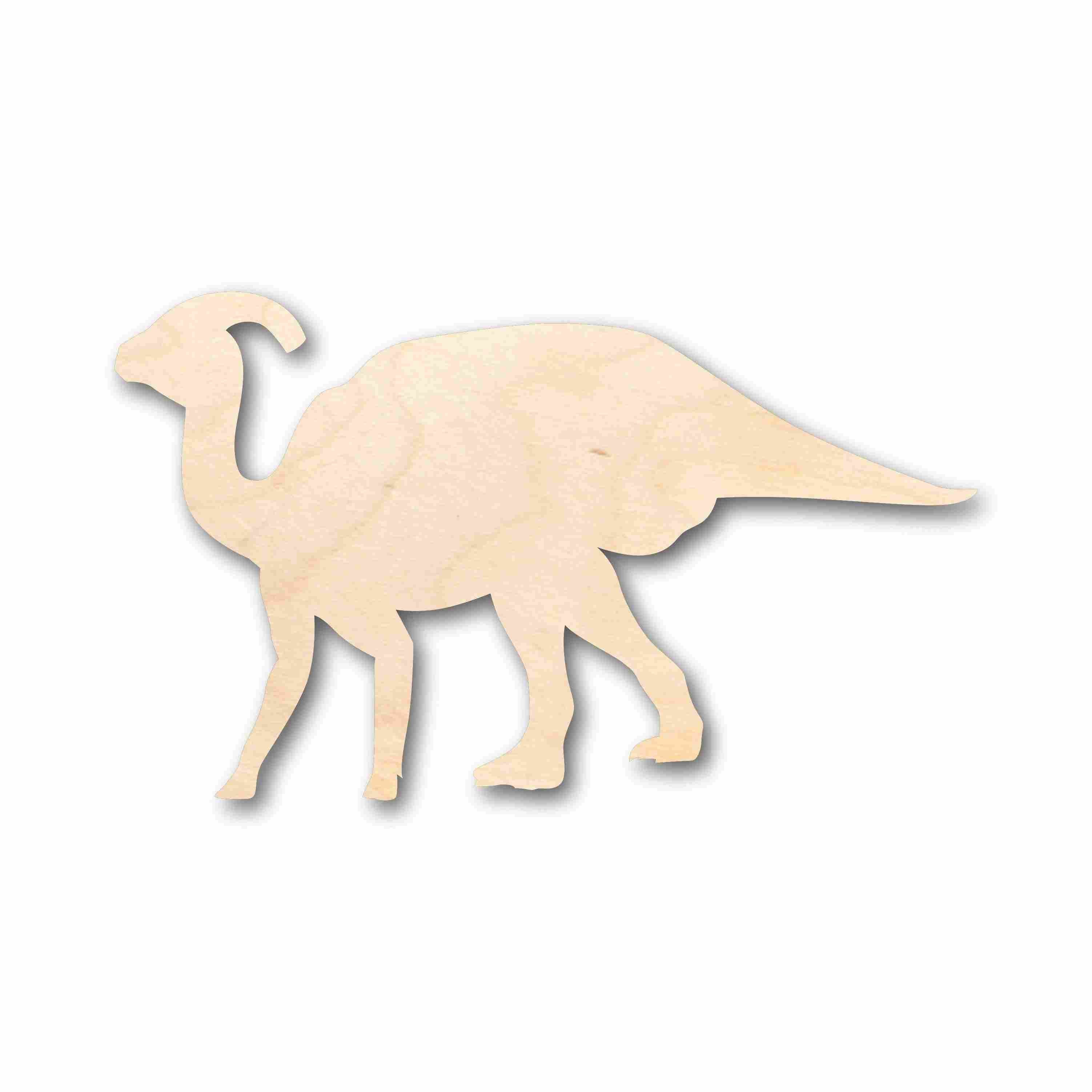 Unfinished DIY Craft Wood Hadrosaurid Duck - Bill Dinosaur Silhouette, Suitable for Up to 46 DIY Projects