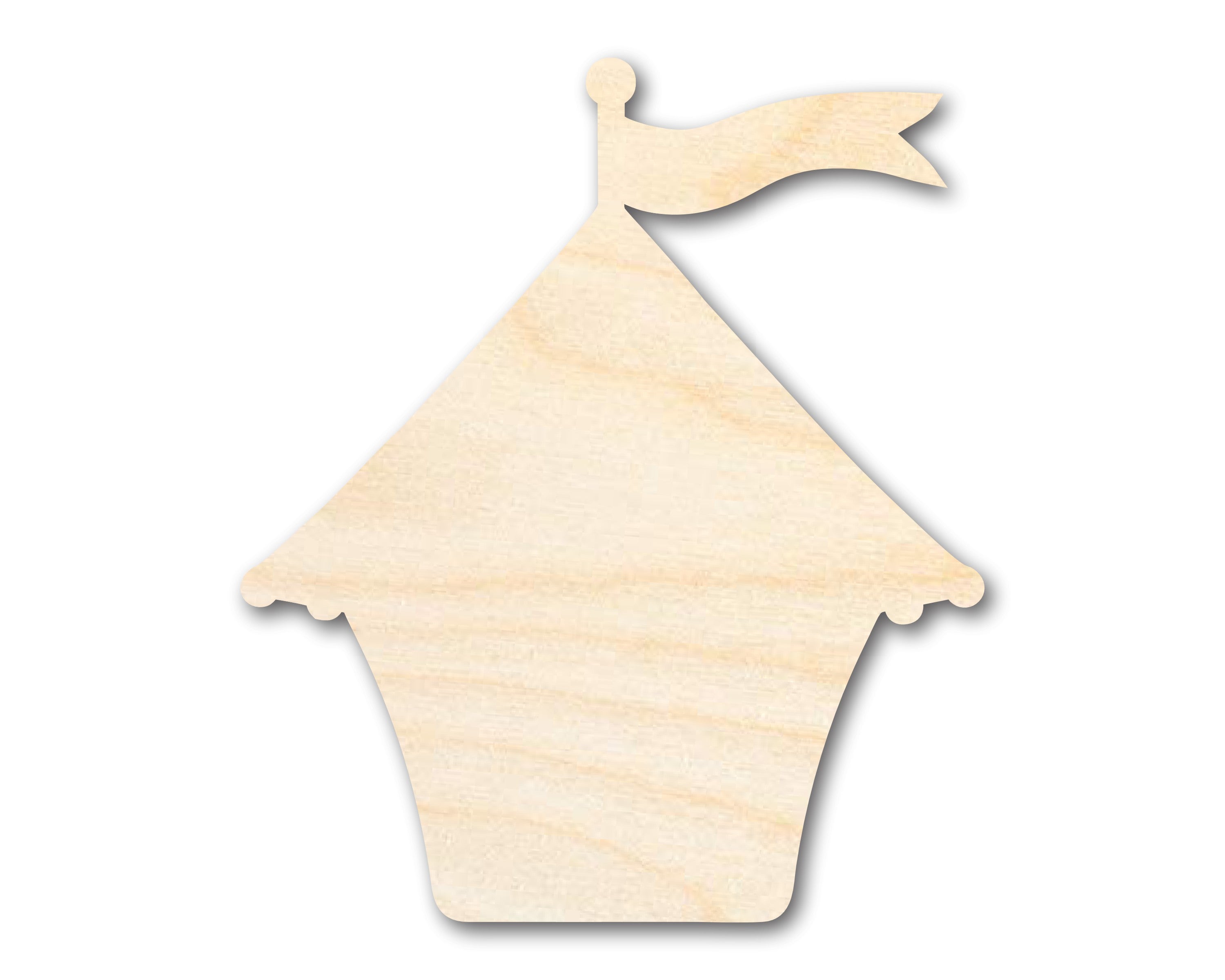 Unfinished Baltic Birch Wood Fair Booth Shape Cutout for Amusement Park Crafts - Up to 46 Inches for DIY Projects