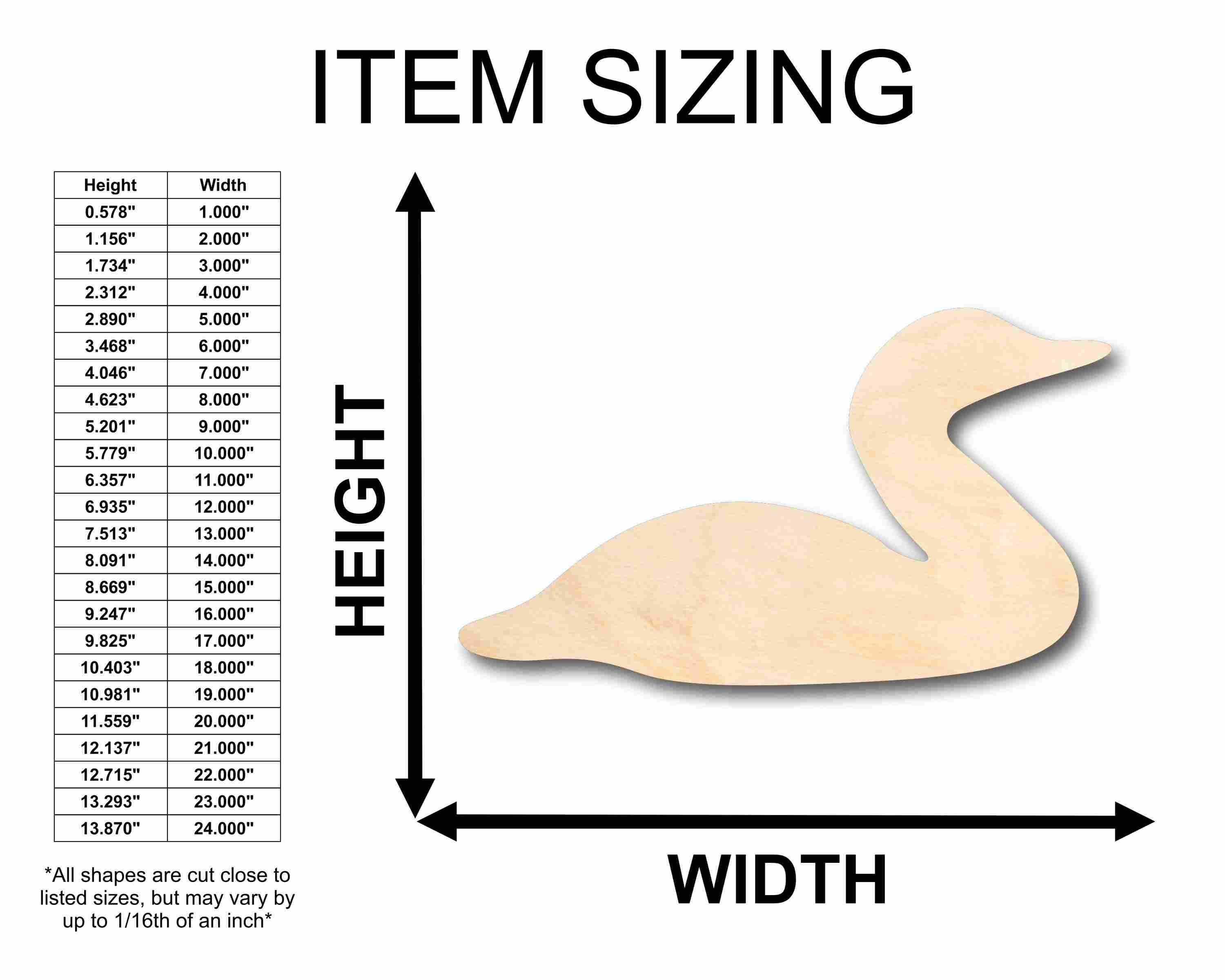 Unfinished Baltic Birch Wood Loon Silhouette for Up to 46 Do - It - Yourself Crafts