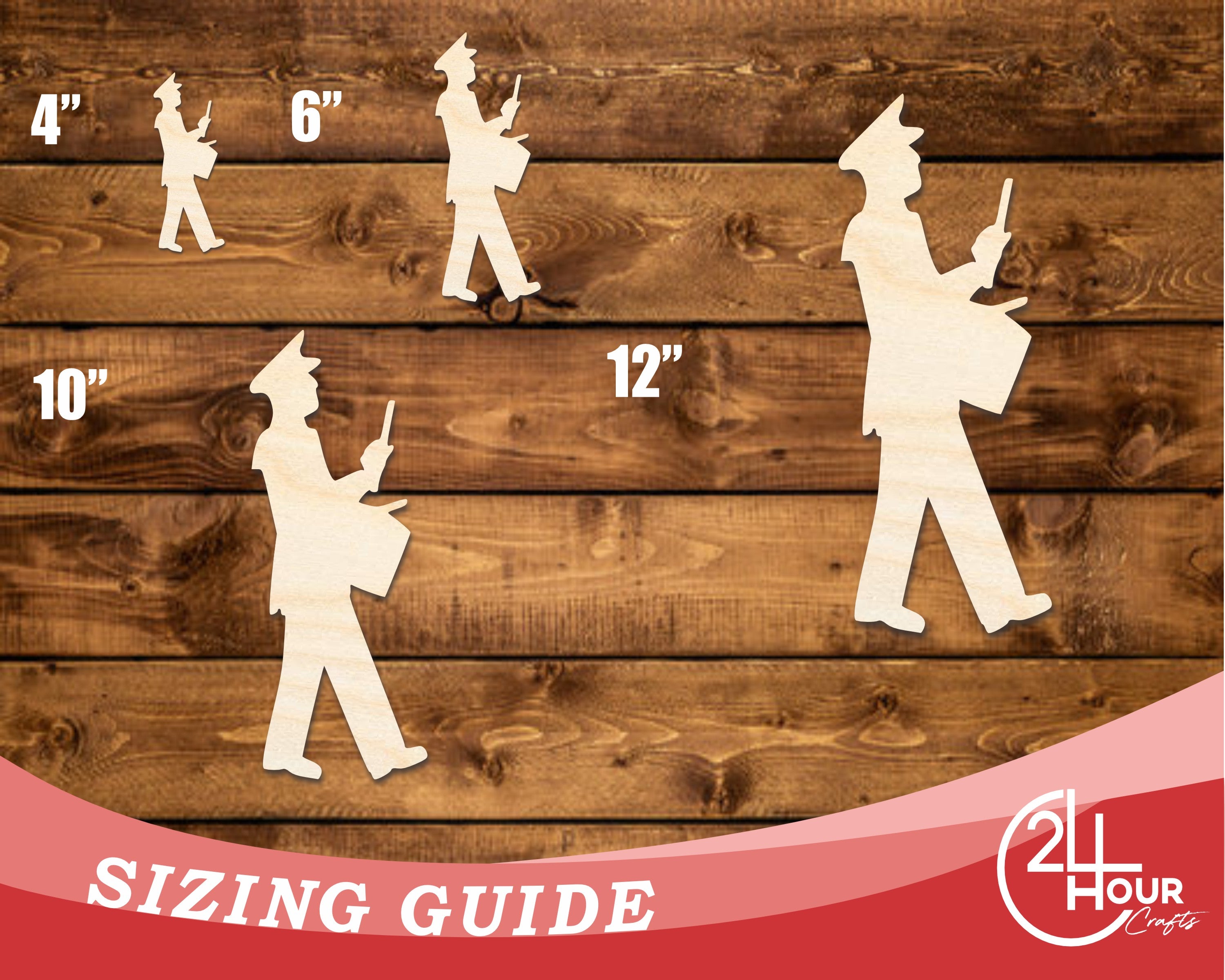 Unfinished Wood Cutout of a Band Drummer Player Shape - Ideal for DIY Crafts with up to 46 Customization Options