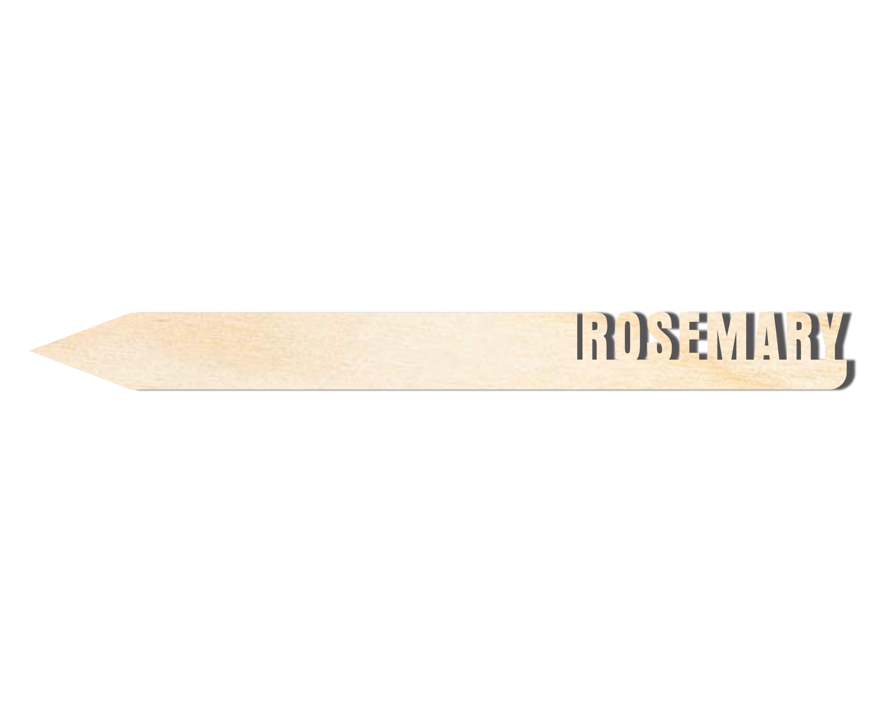 Unfinished DIY Craft Cutout Wood Rosemary Garden Stake - Up to 24 Pieces for Your DIY Projects