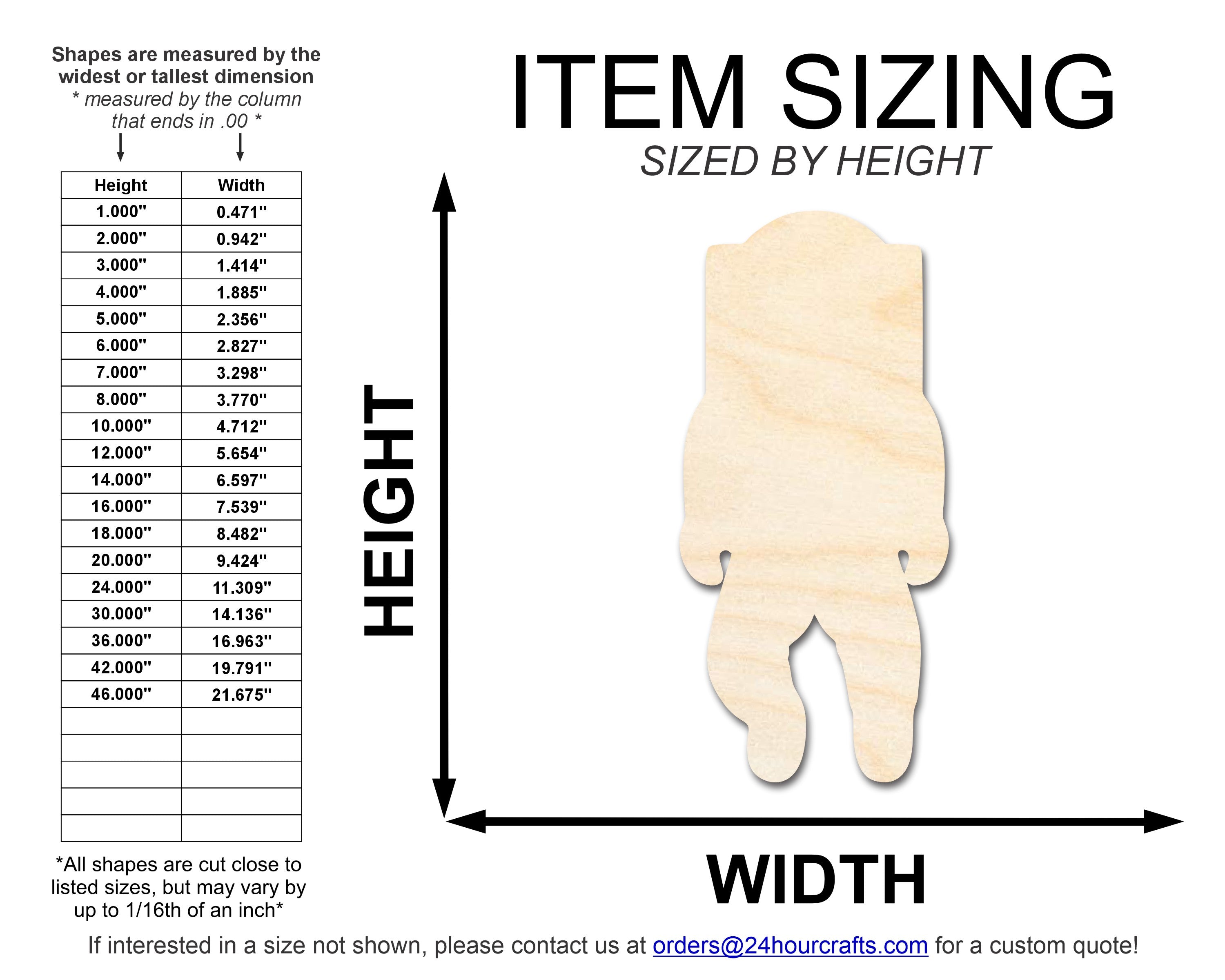 Unfinished DIY Craft Cutout in the Shape of an Astronaut, Up to 46 Inches for Do - It - Yourself Projects