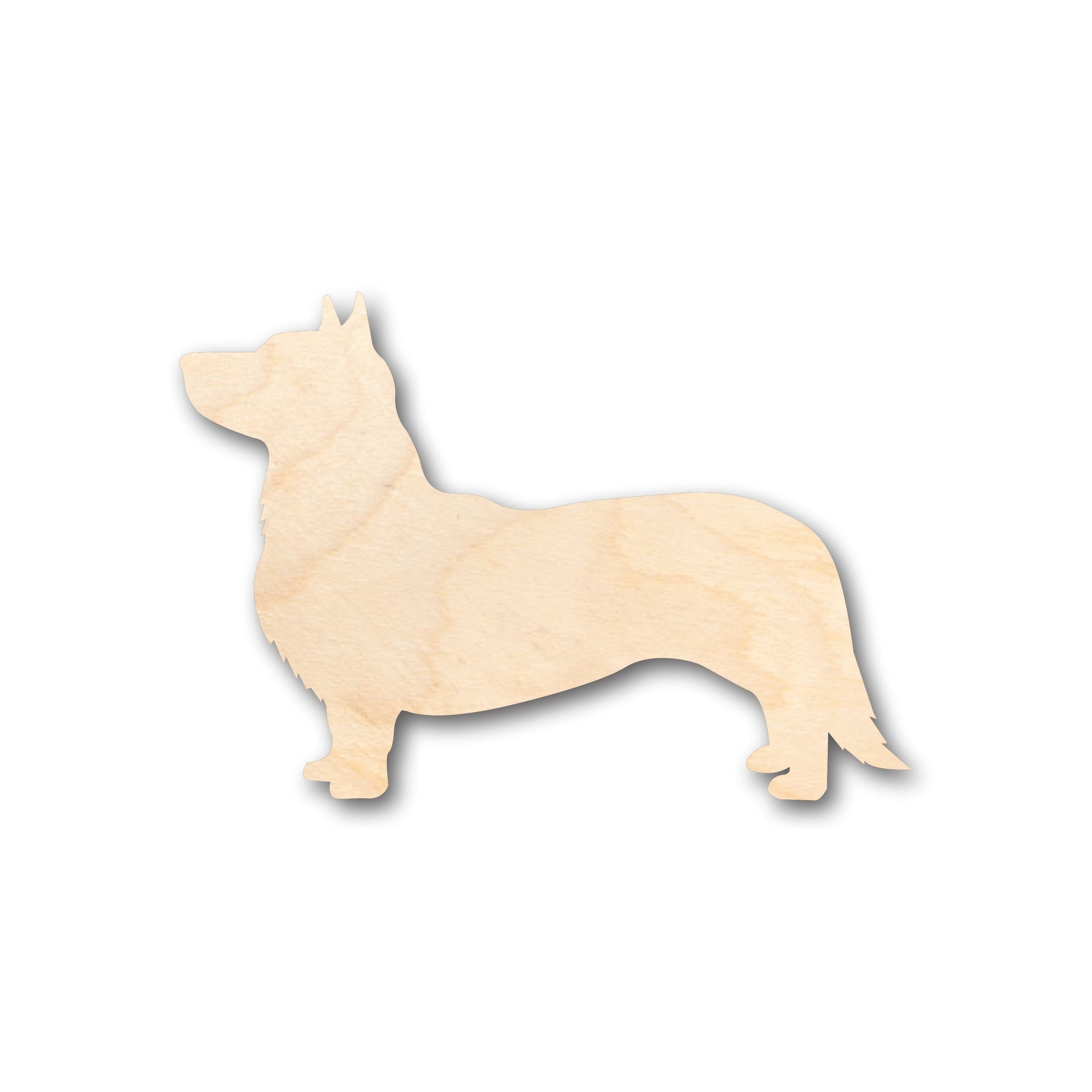 Unfinished Wood DIY Craft in Welsh Corgi Cardigan Shape - Up to 46 Pieces for Your Creative Projects