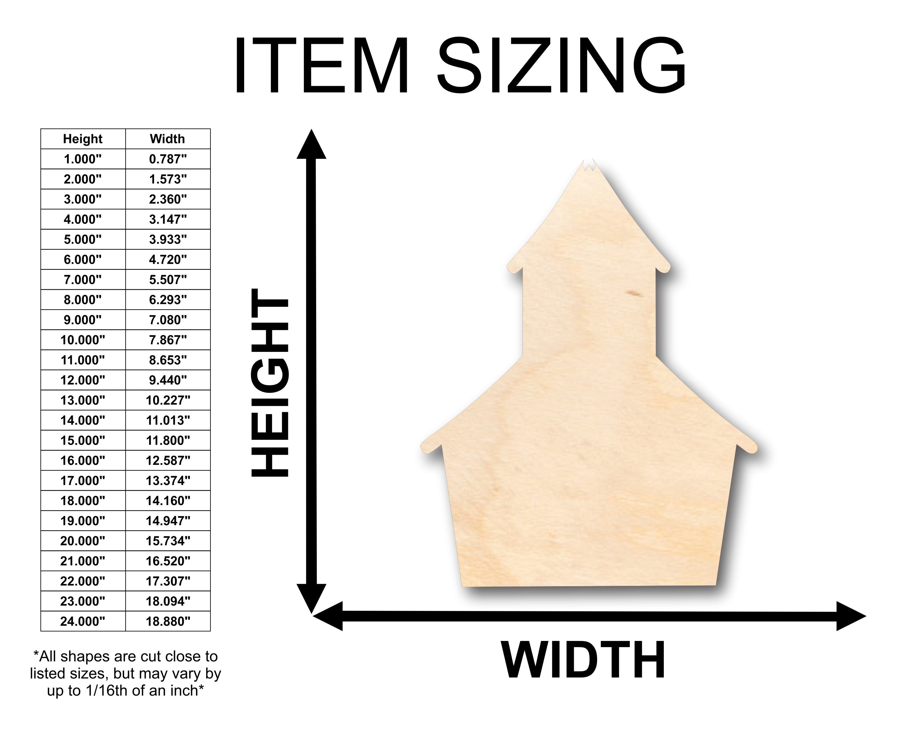 Unfinished Baltic Birch Wood School House Shape Crafts - Ideal for Up to 46 DIY Projects