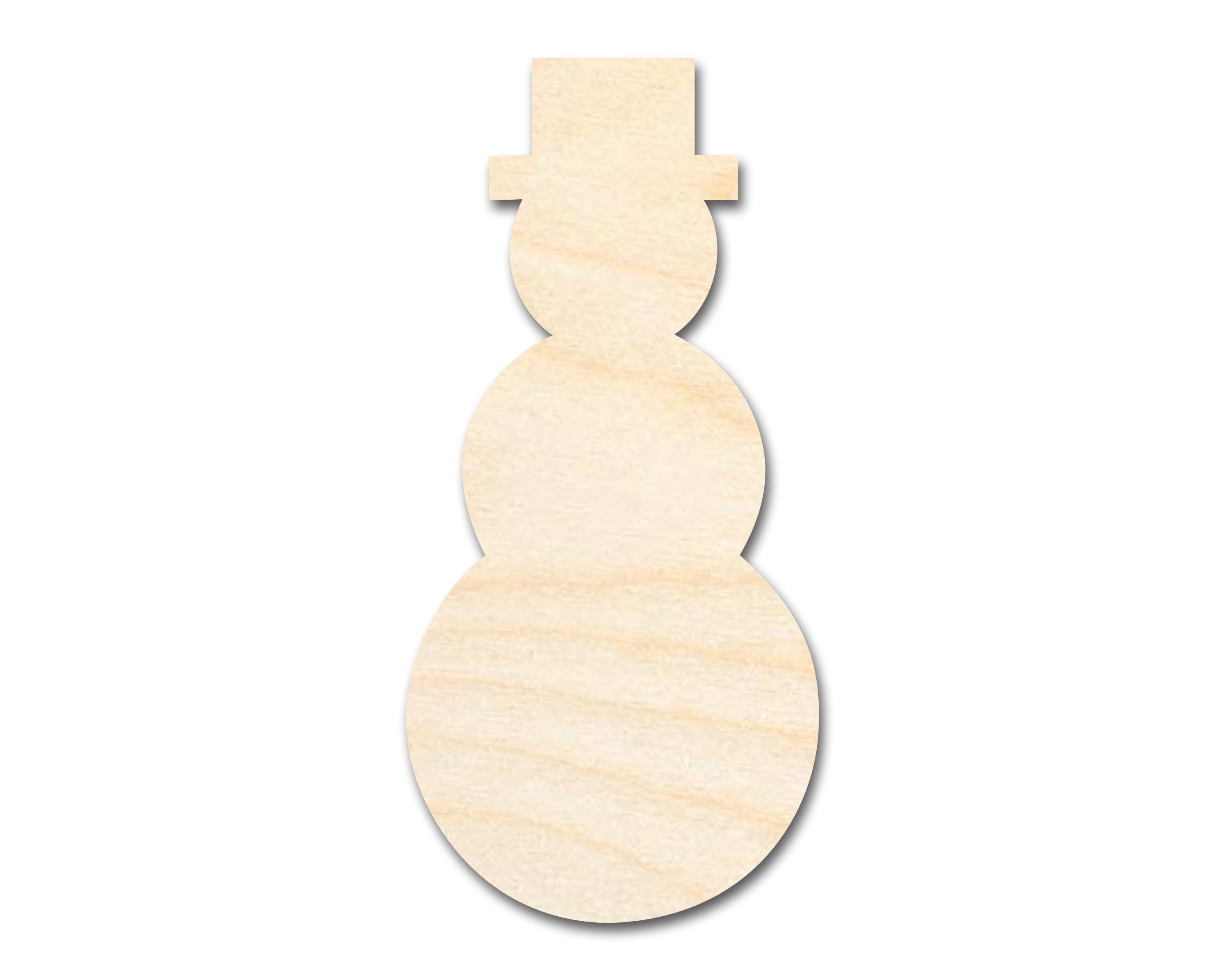 Unfinished DIY Craft Supplies - Tall Snowman Shape Made of Wood, Suitable for Up to 46 DIY Projects