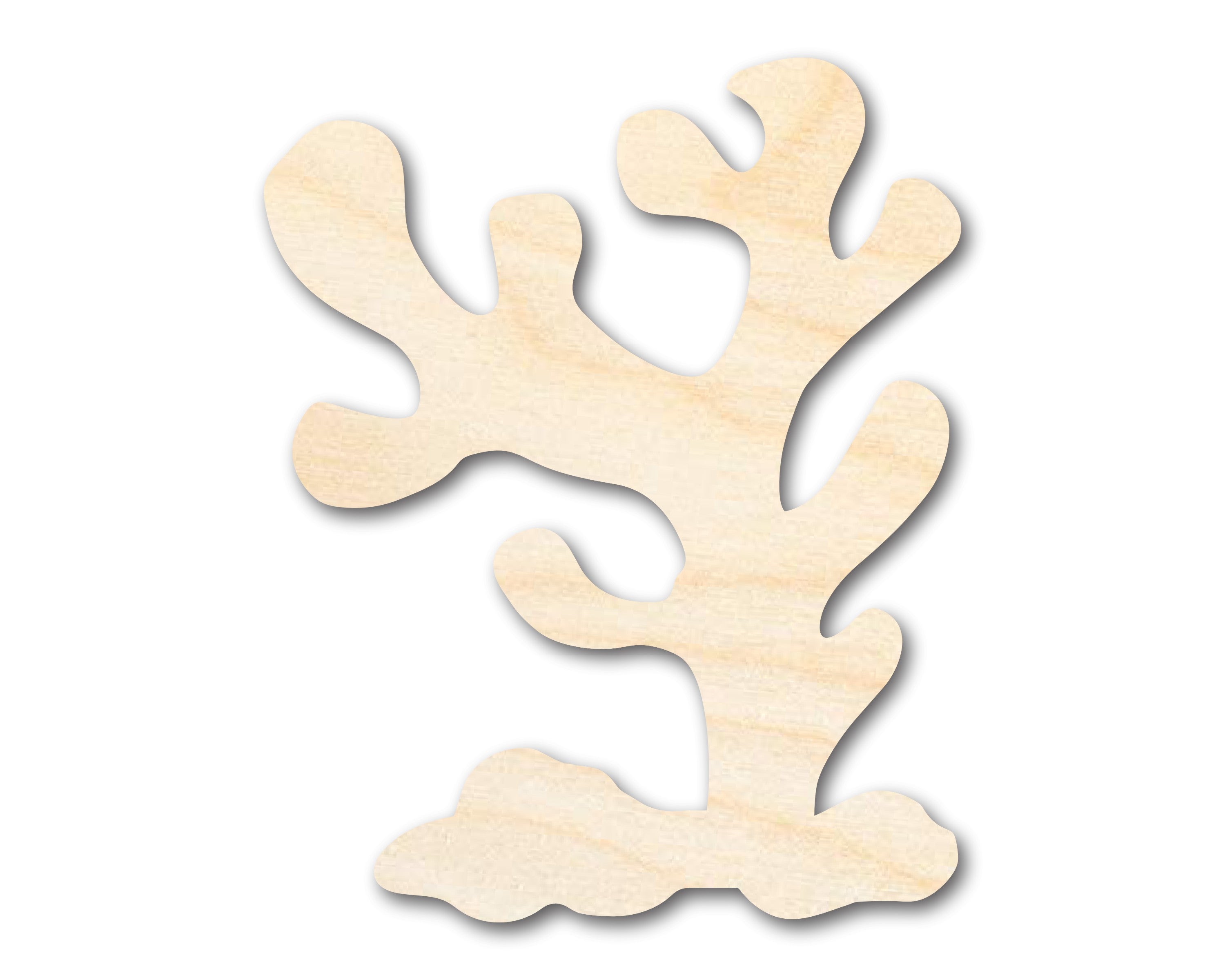 DIY Unfinished Baltic Birch Coral Shape Cutouts - Up to 46 Inches for 24+ Crafts
